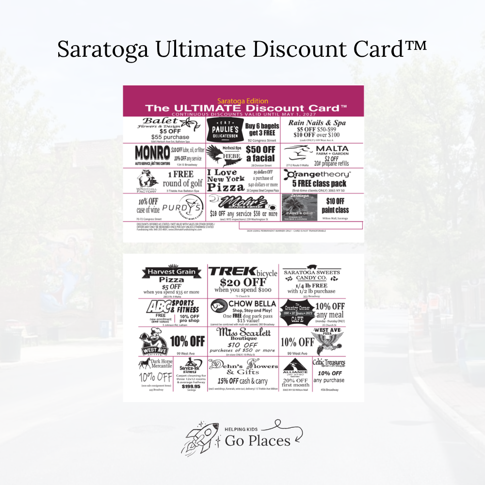 Saratoga, NY | 2026 Ultimate Discount Card™ | DIGITAL + $5 Activation Fee