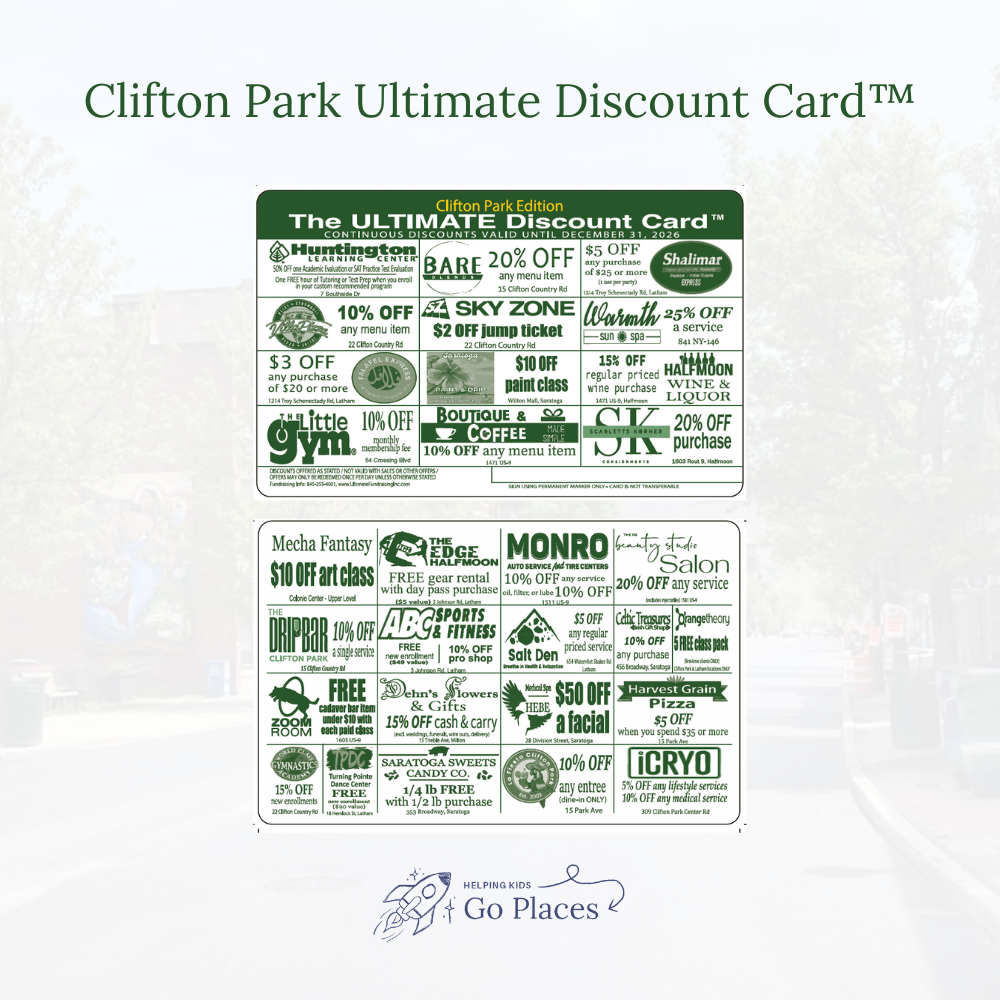 Clifton Park, NY | 2026 Ultimate Discount Card™ | DIGITAL + $5 Activation Fee