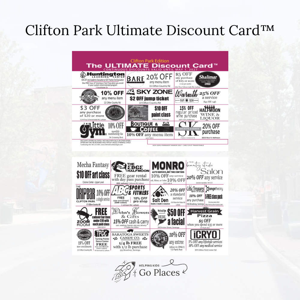 Clifton Park, NY | 2026 Ultimate Discount Card™ | DIGITAL + $5 Activation Fee