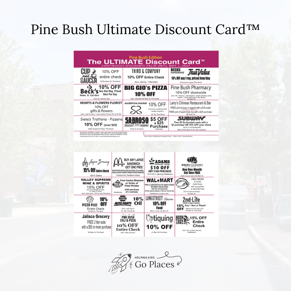 Pine Bush, New York | 2026 Ultimate Discount Card™ | PHYSICAL