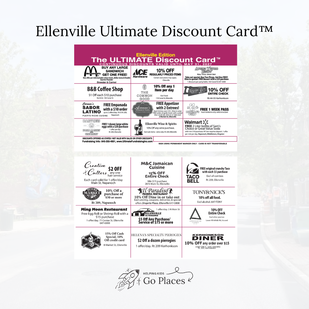 Ellenville, New York | 2026 Ultimate Discount Card™ | PHYSICAL