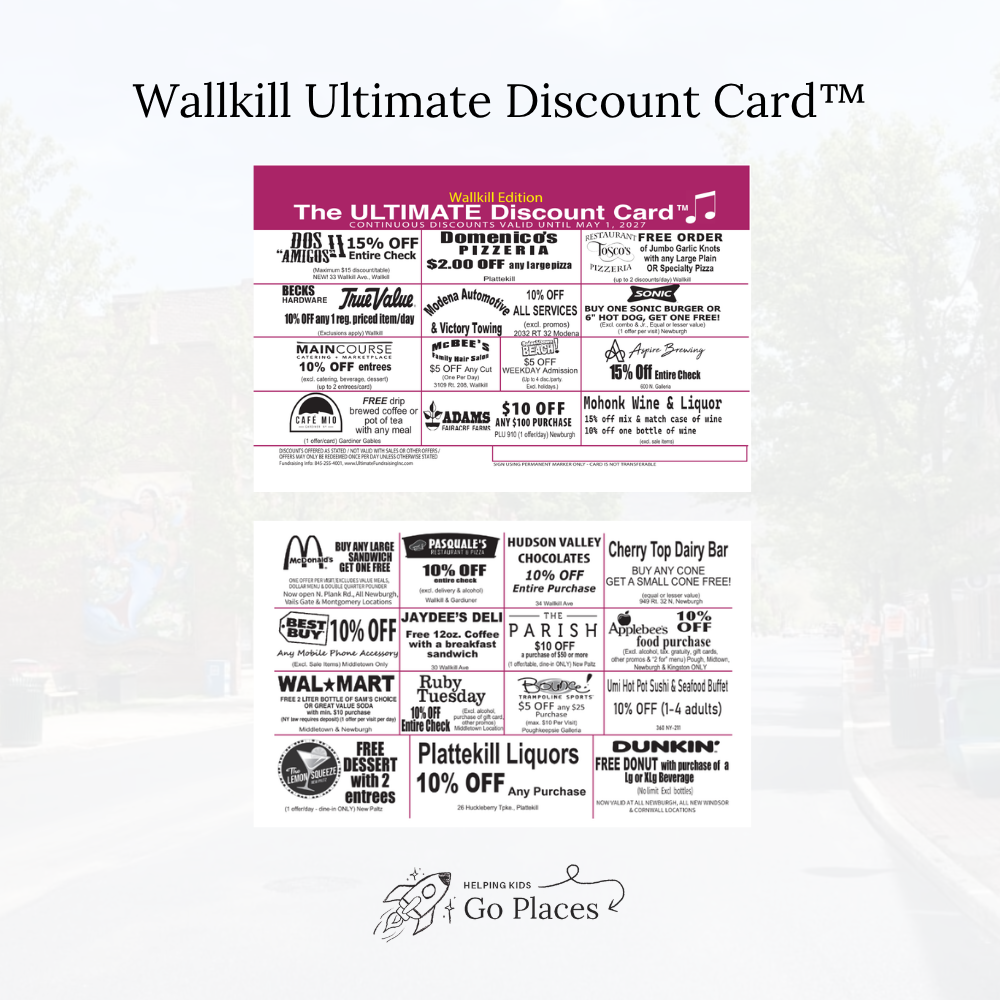 Wallkill, New York | 2026 Ultimate Discount Card™ | DIGITAL + $5 Activation Fee
