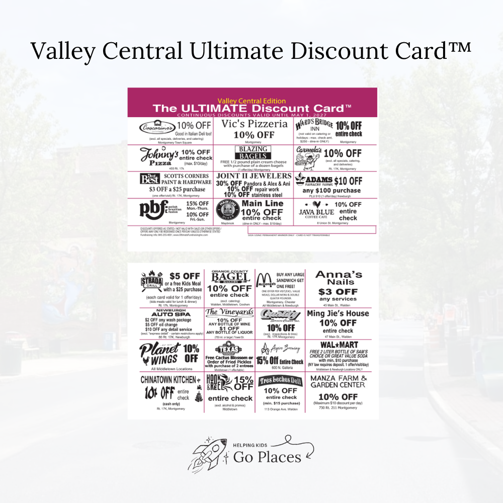 Valley Central, New York | 2026 Ultimate Discount Card™ | PHYSICAL