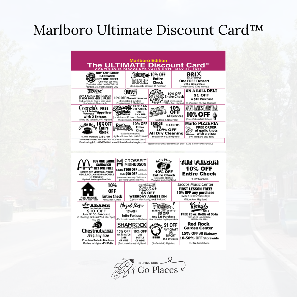 Marlboro, New York | 2026 Ultimate Discount Card™ | PHYSICAL