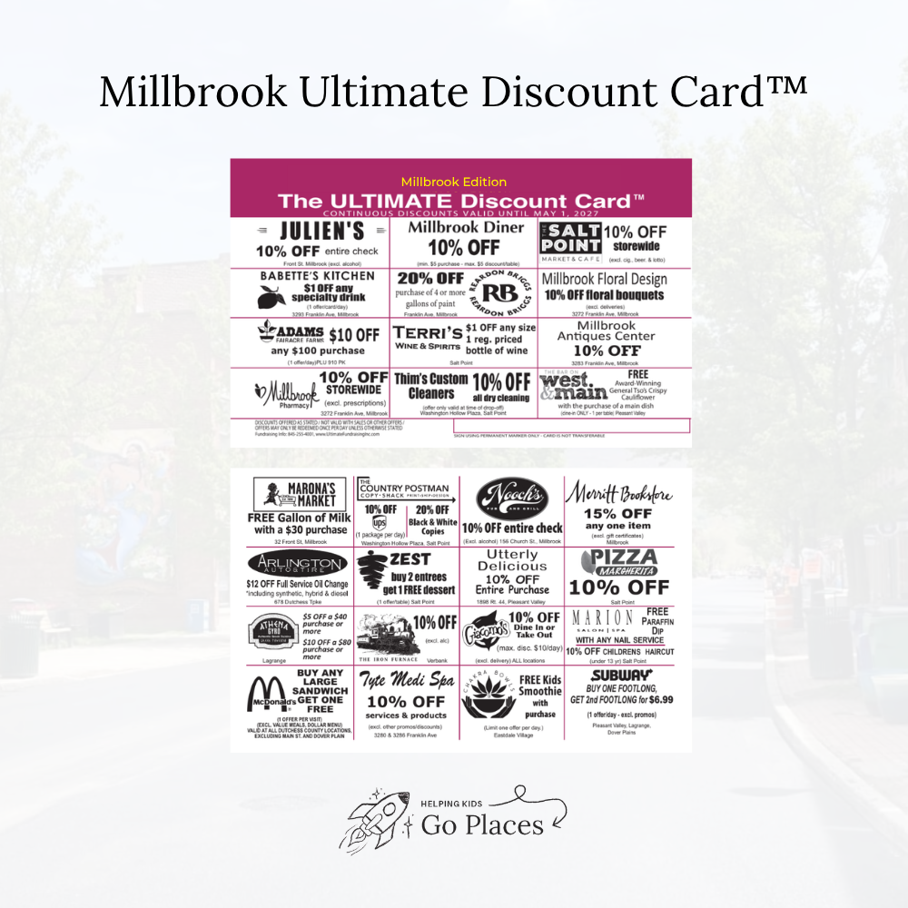 Millbrook, New York | 2026 Ultimate Discount Card™ | PHYSICAL