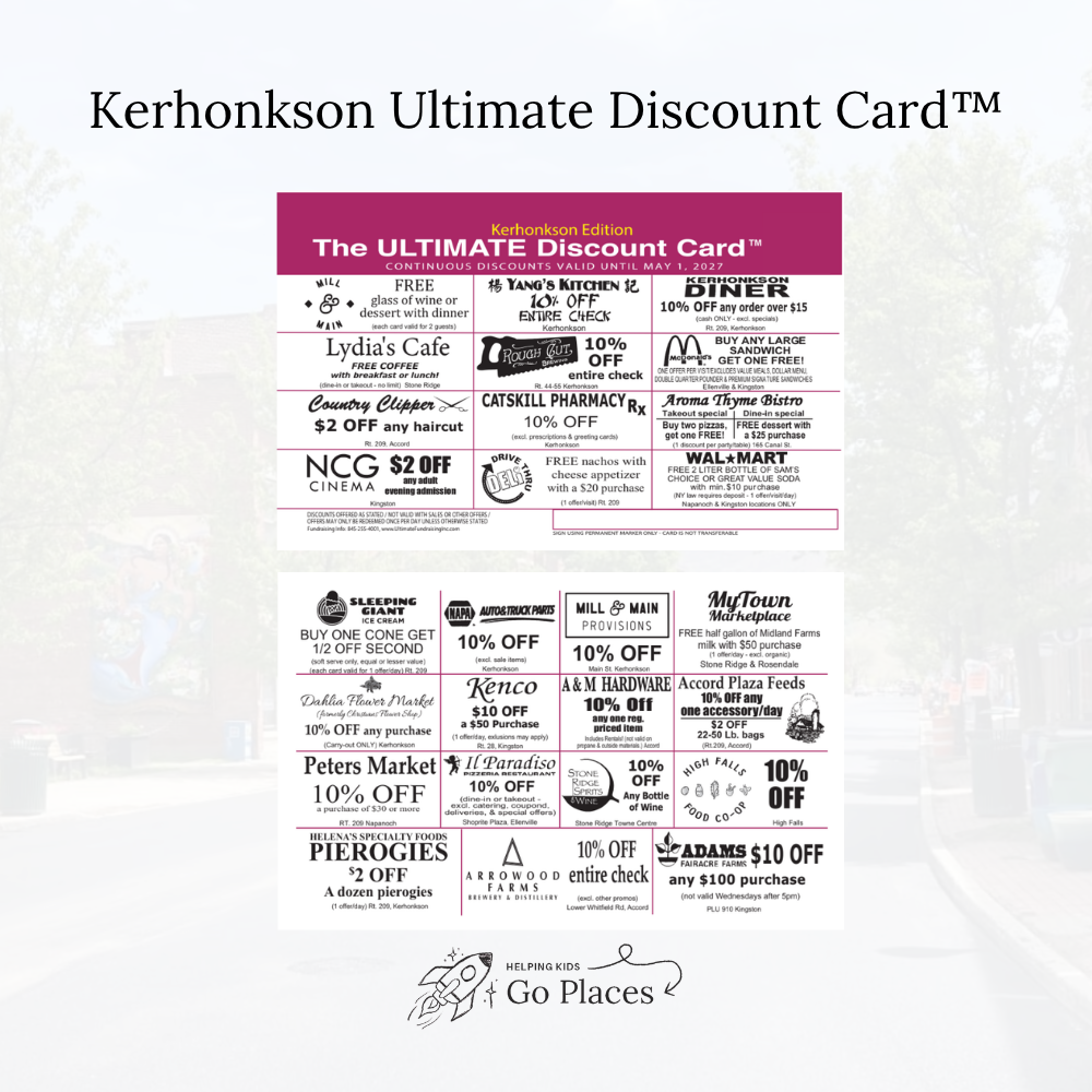 Kerhonkson, New York | 2026 Ultimate Discount Card™ | DIGITAL + $5 Activation Fee