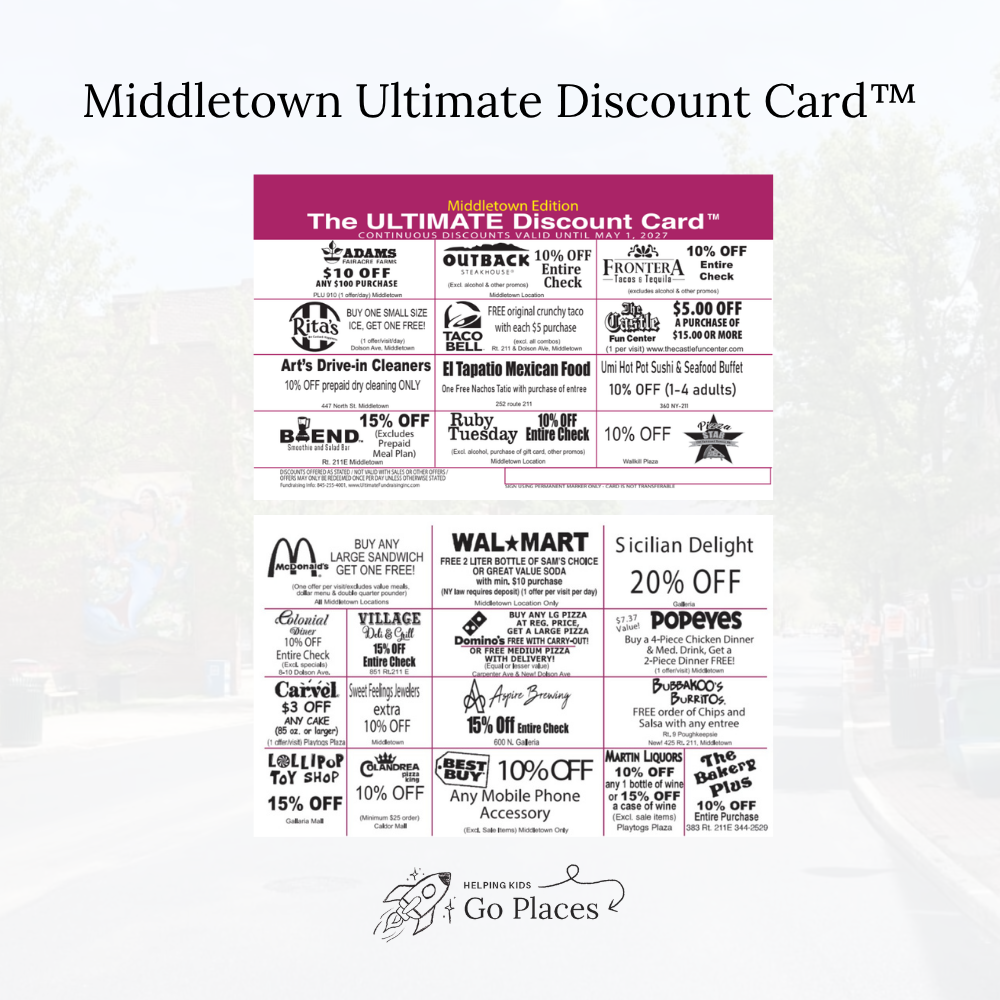 Middletown, New York | 2026 Ultimate Discount Card™ | PHYSICAL