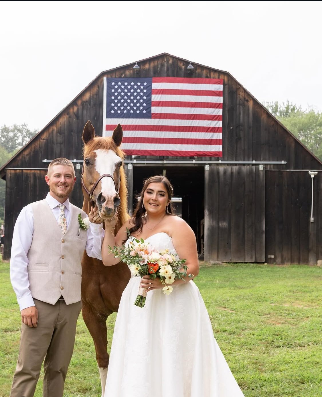 A Westfield, MA wedding where their horse was part of the processional.  
Coordination by Small Town Moments

Photo by Alexis Rose Photography
www.alexisrosephotographyy.com