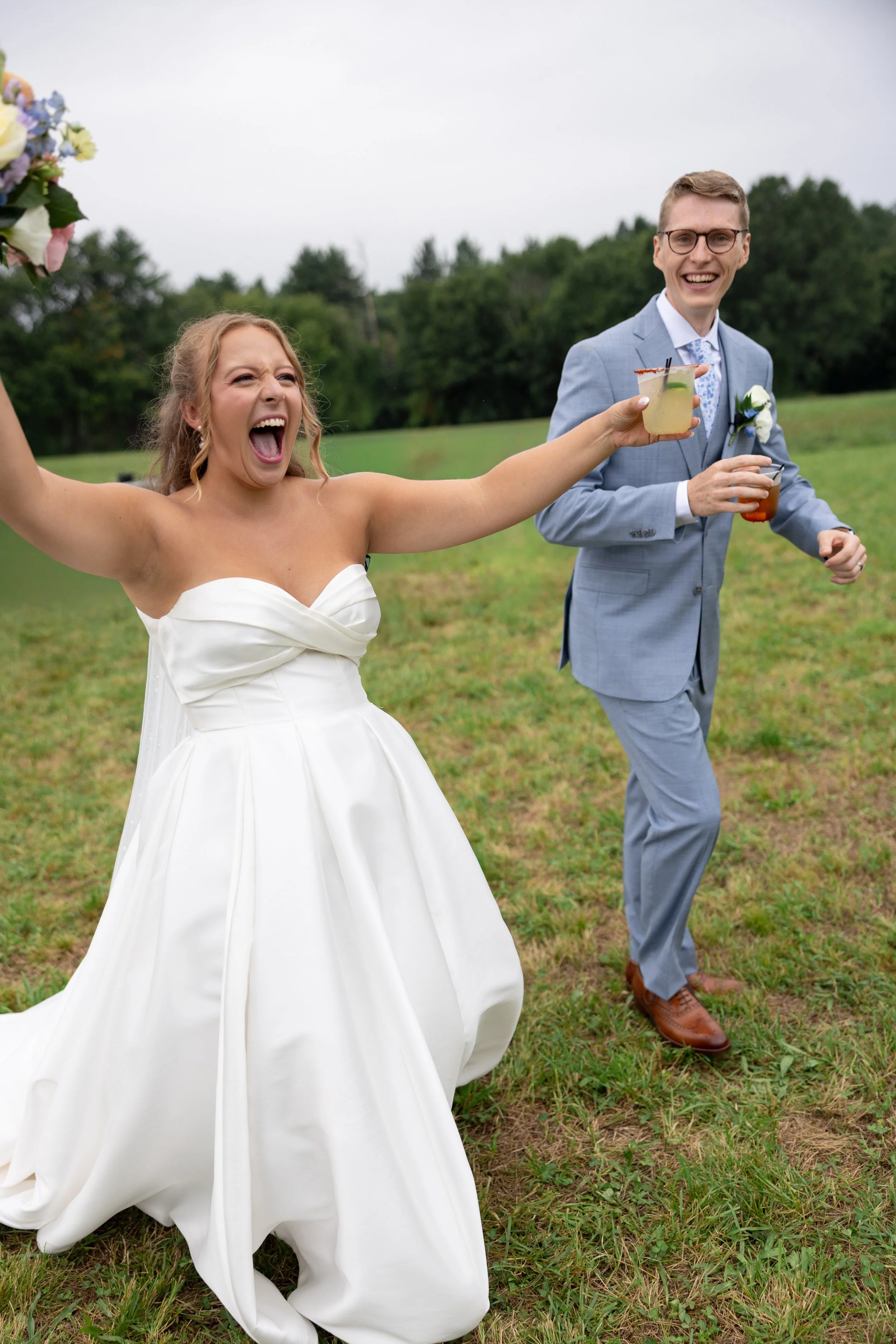 A happy moment with one of our couples, soaking in the celebration with drinks in hand, big smiles, and nowhere else they’d rather be. Coordinated by Small Town Moments.

Photo by Jessica Meade Photography
www.jessicameadephotography.com