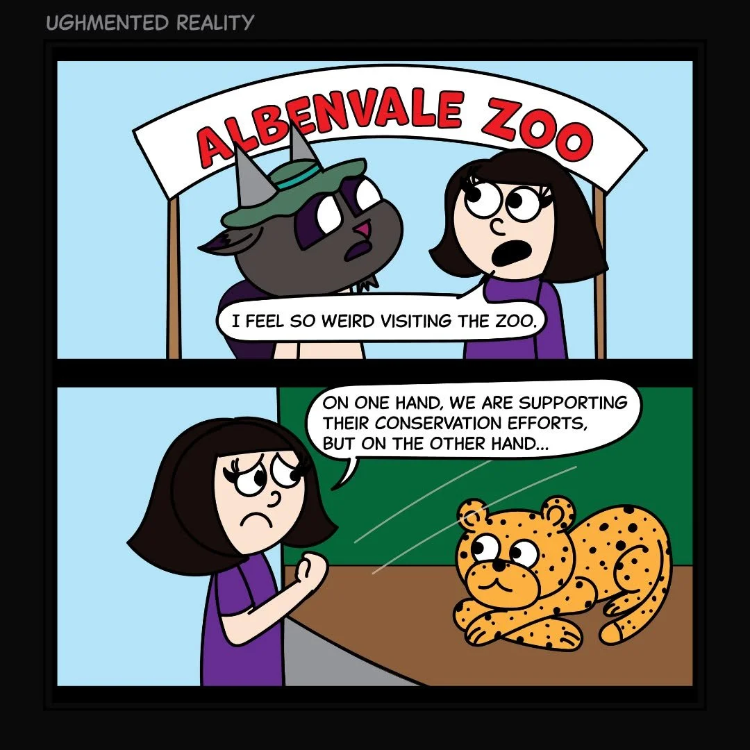 Animal exploitation needs to end!! Riiiight after I scratch this itch...
What?! I'm SURE its an ethically sourced kangaroo paw. 👀

My second comic book is dropping soon!! (FINALLY!!)
Ughmented Reality: H&uuml;ngerblut 

Swipe for a sneak peek &amp; 