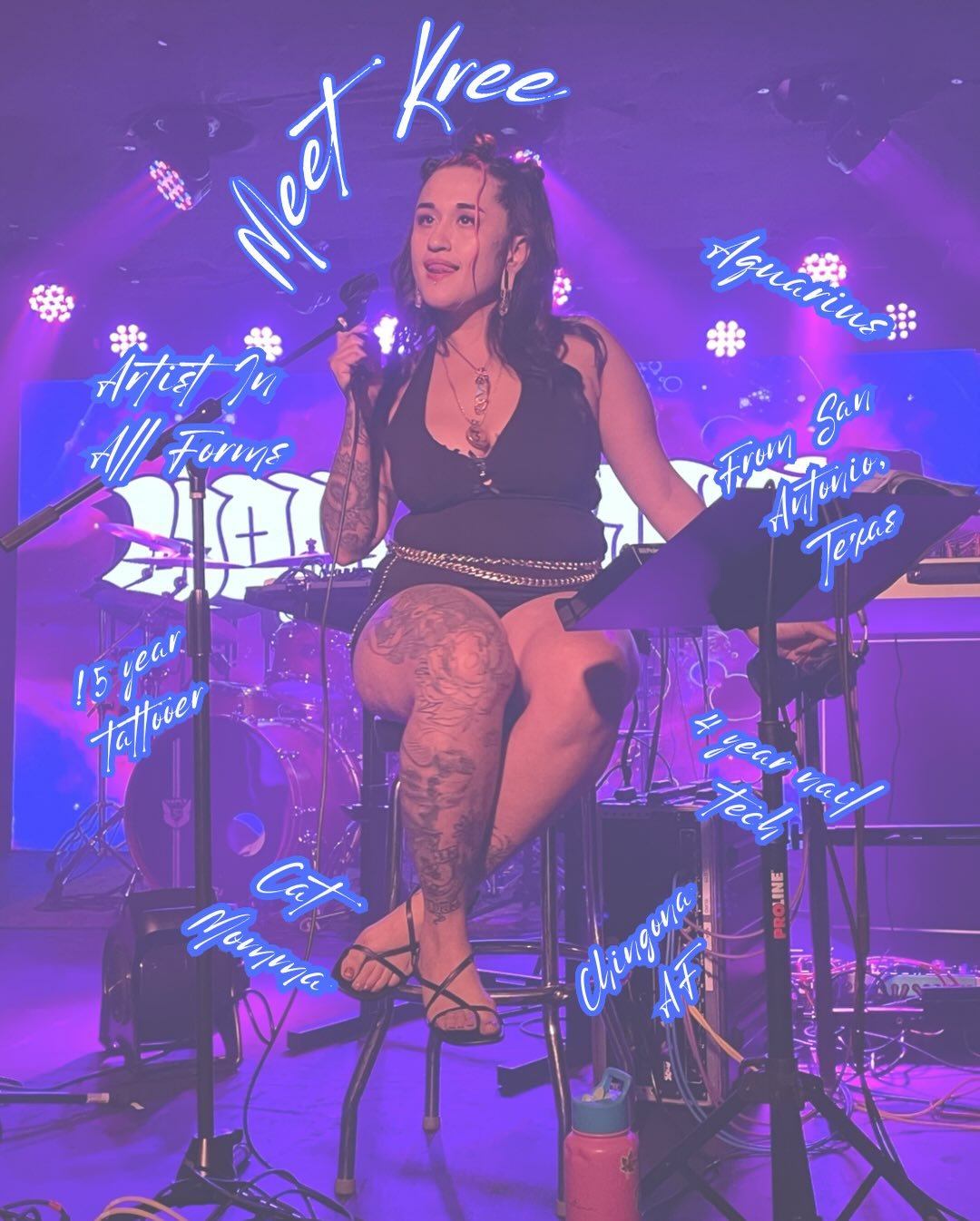 Meet Kree 🧿 
&bull;
Kree is a woman of many hats! She&rsquo;s not only a nail artist here at sinners but one of our tattoo artists. She is kind, fun, and spiritually grounded. She brings a warm welcoming energy to every service. Her creative approac