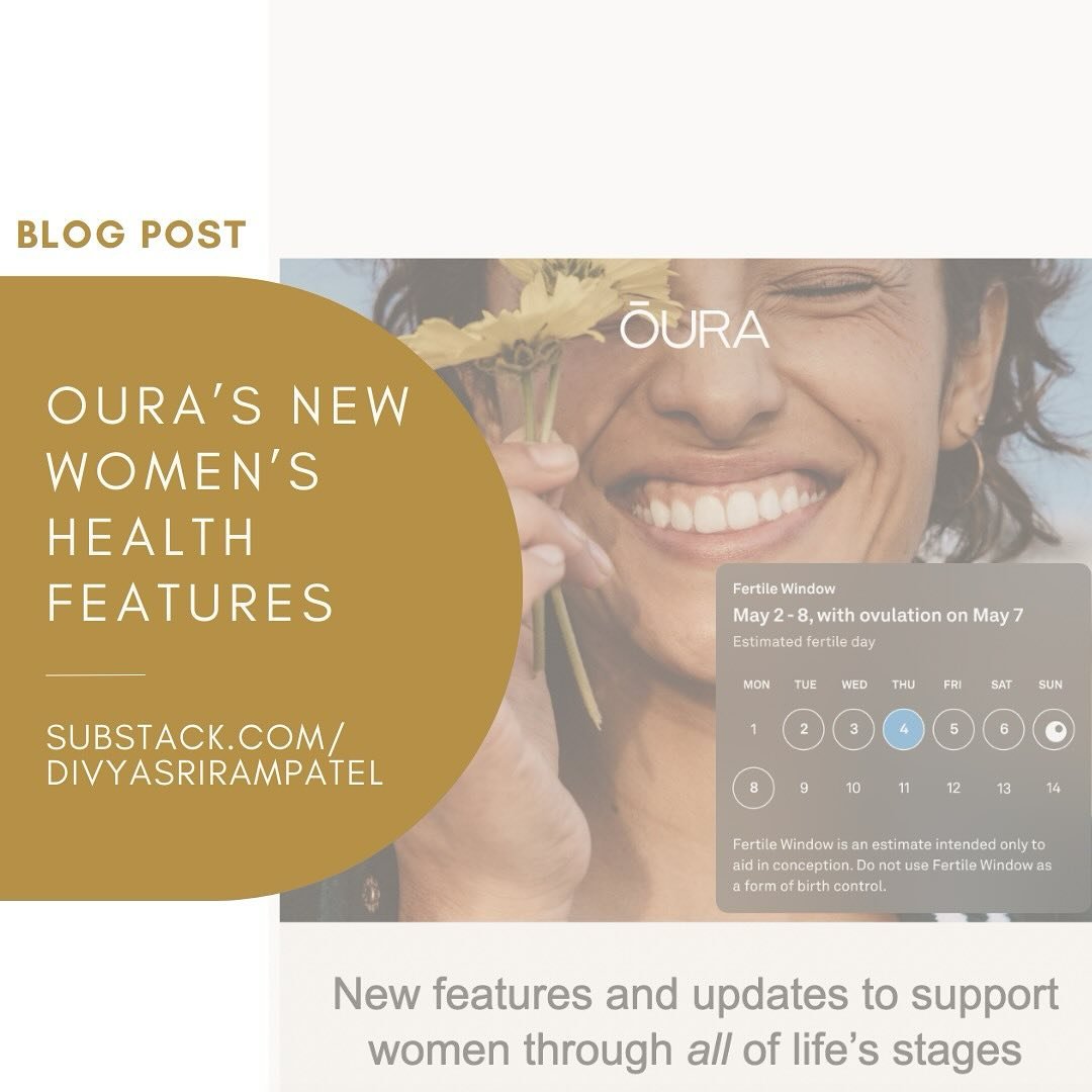 substack.com/divyasrirampatel
Image is a screenshot taken from an email sent from Oura.
#womenshealth #femtech #oura #health #tracking #data