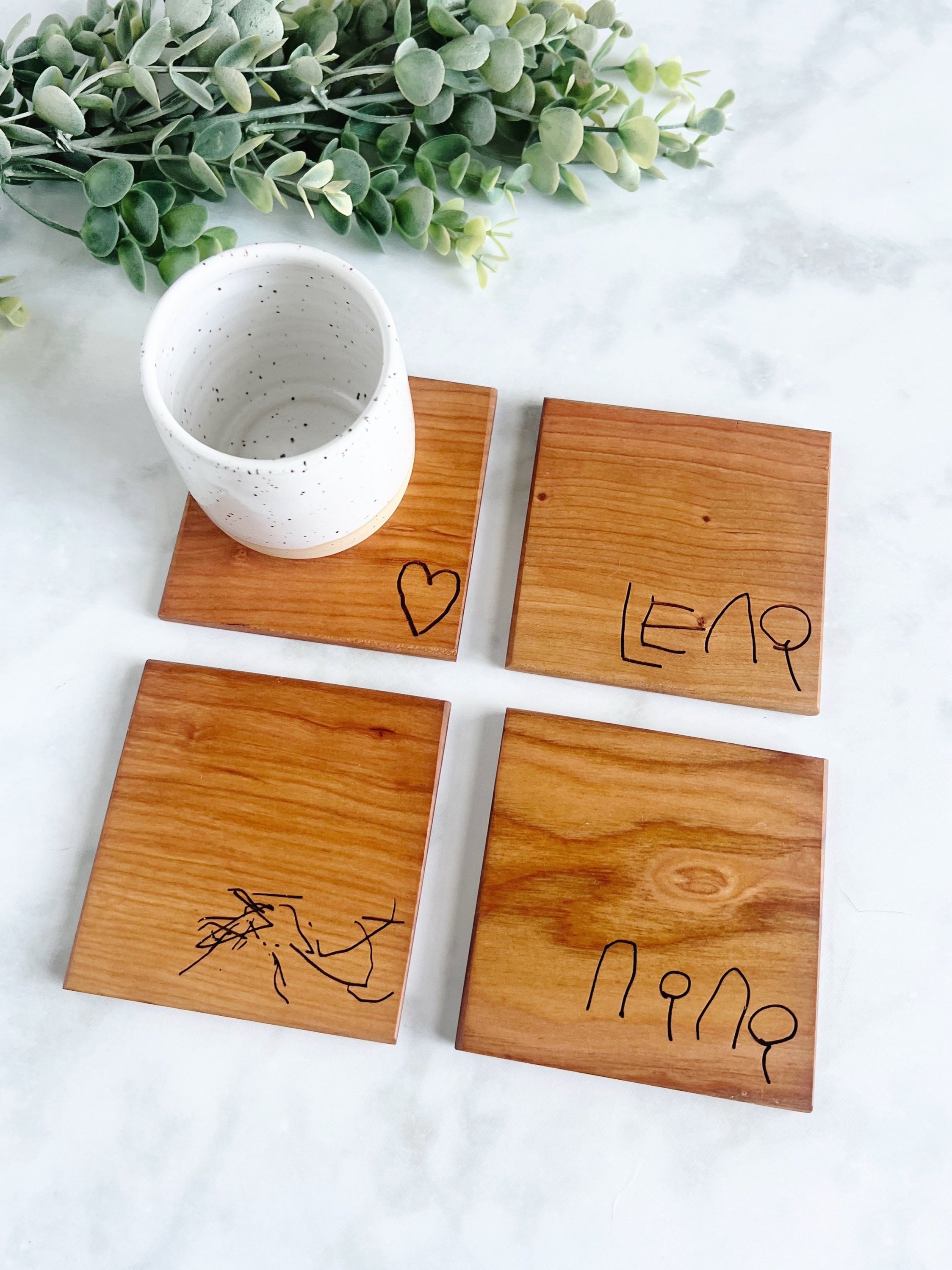 Custom Handwriting Keepsake Coasters