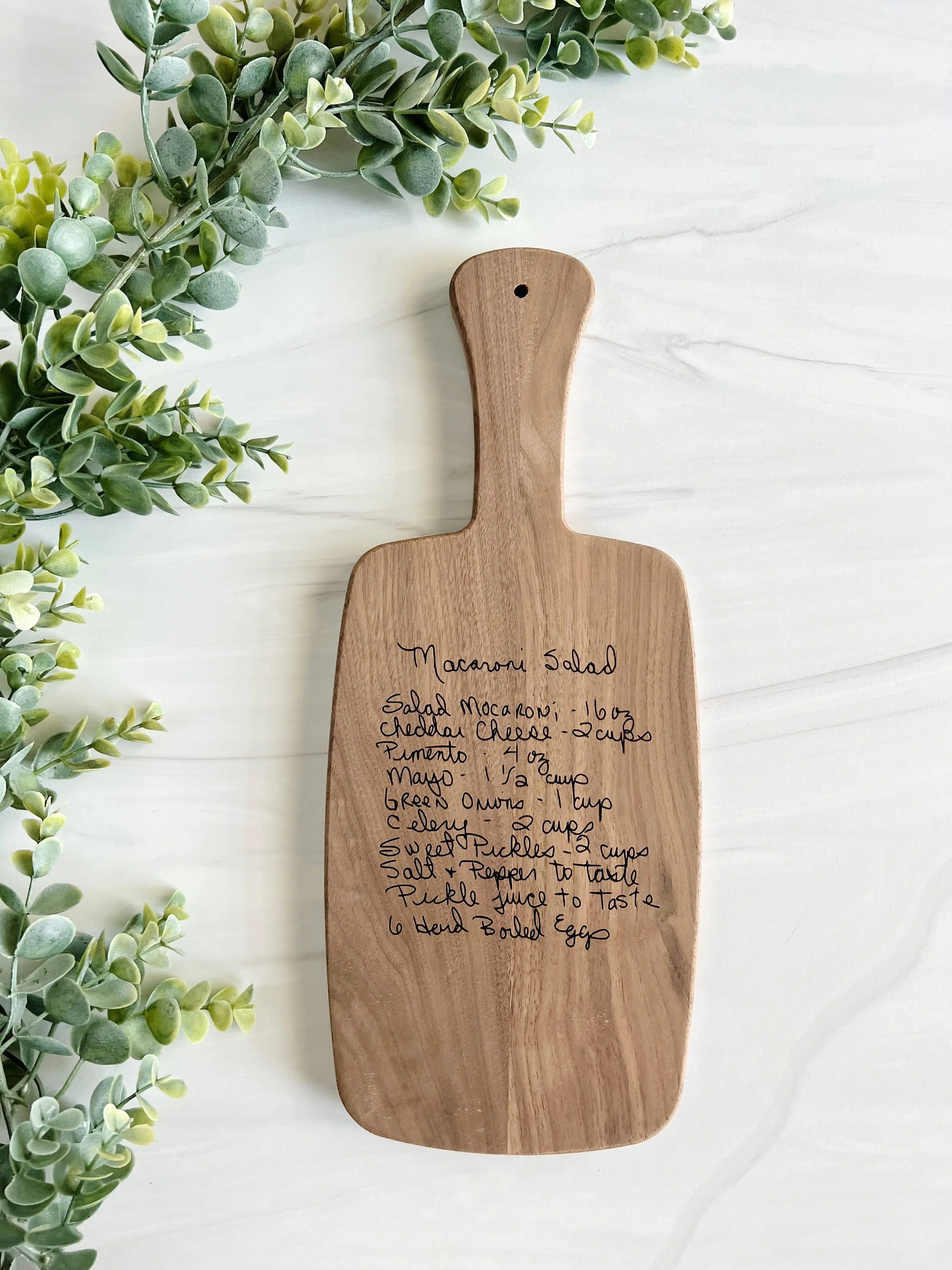 Handwritten Recipe (Walnut Wood | Size: 6 x 14.5)