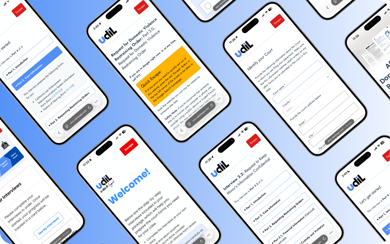 U Do It Legal mobile mockups