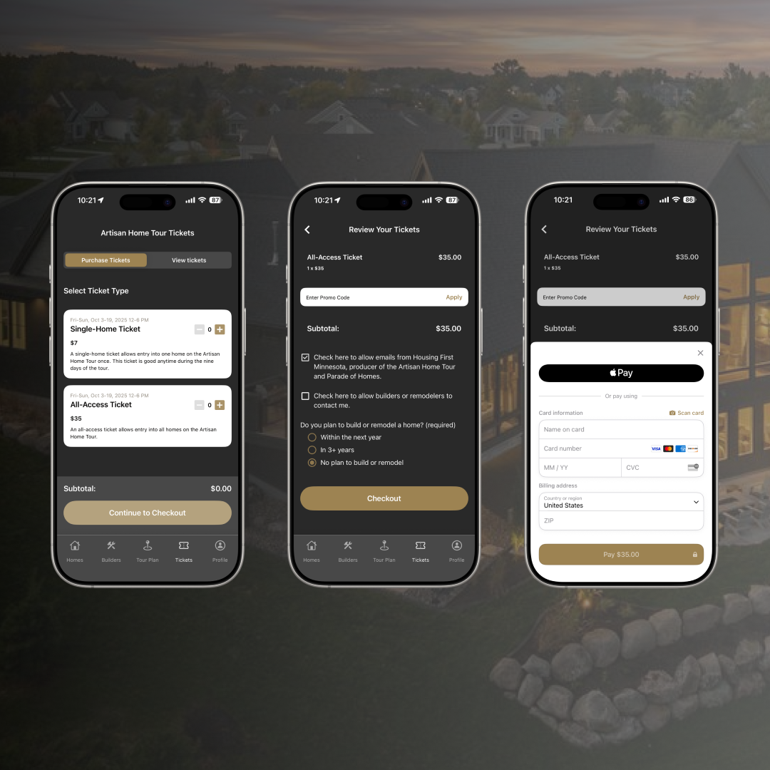 Artisan Home Ticketing