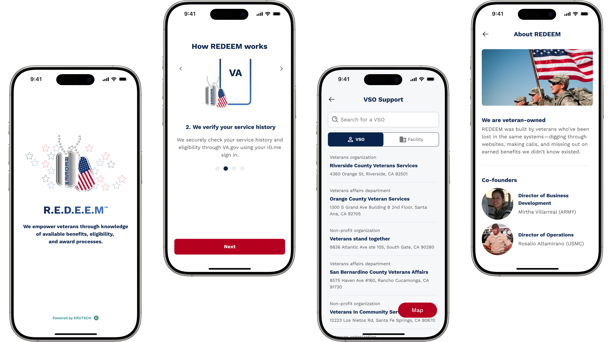 Redeem mobile mockups