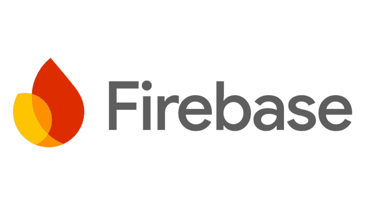 Firebase logo with flame icon and the word 'Firebase' in gray