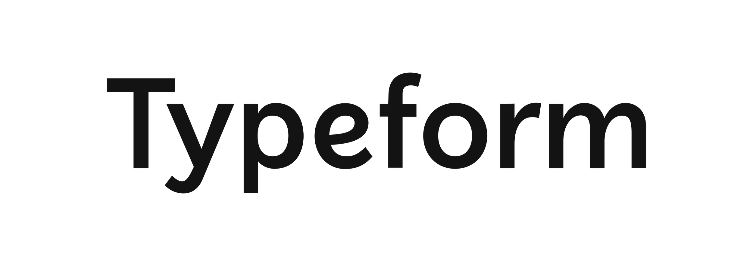 Typeform wordmark in black and white