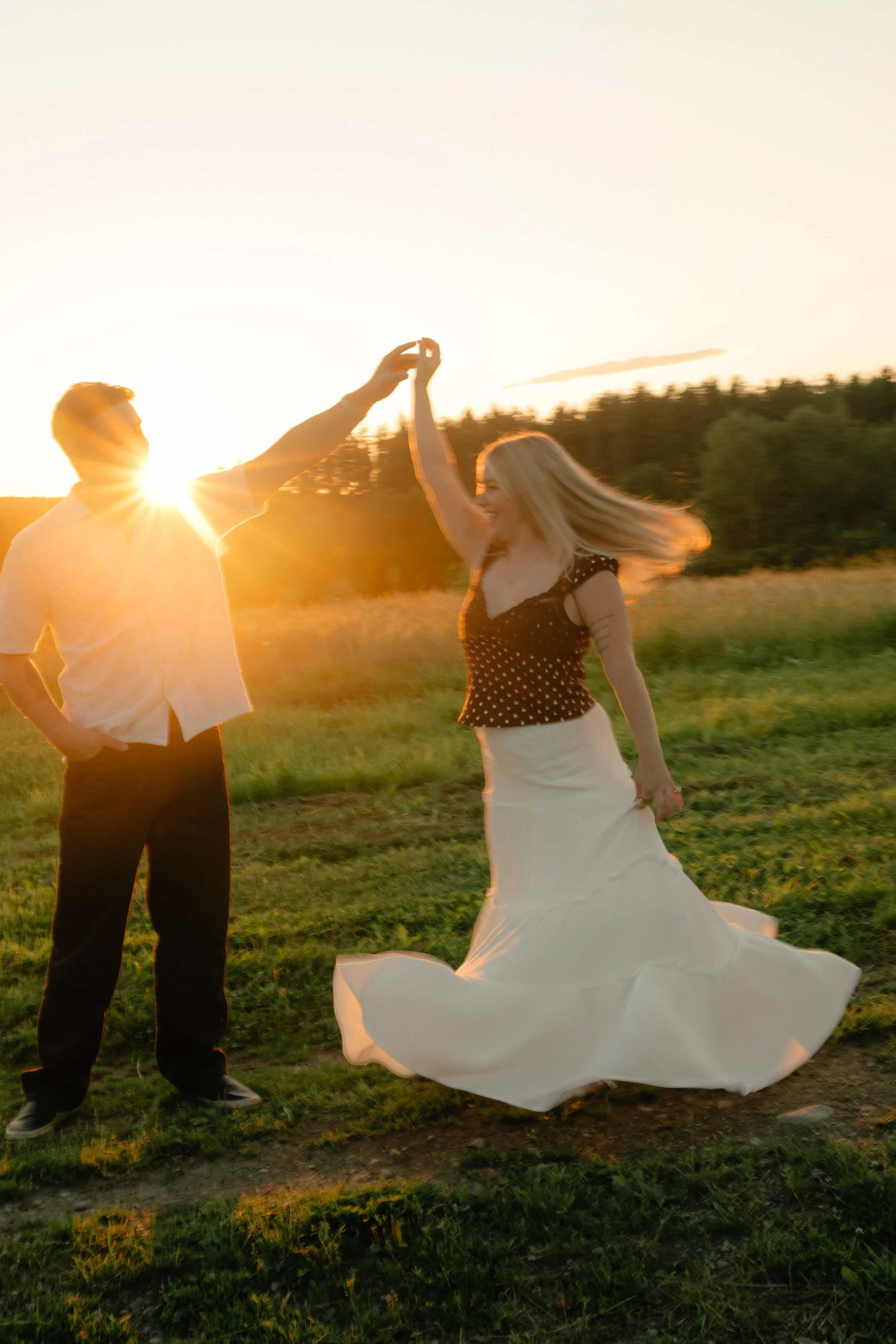 couple golden hour