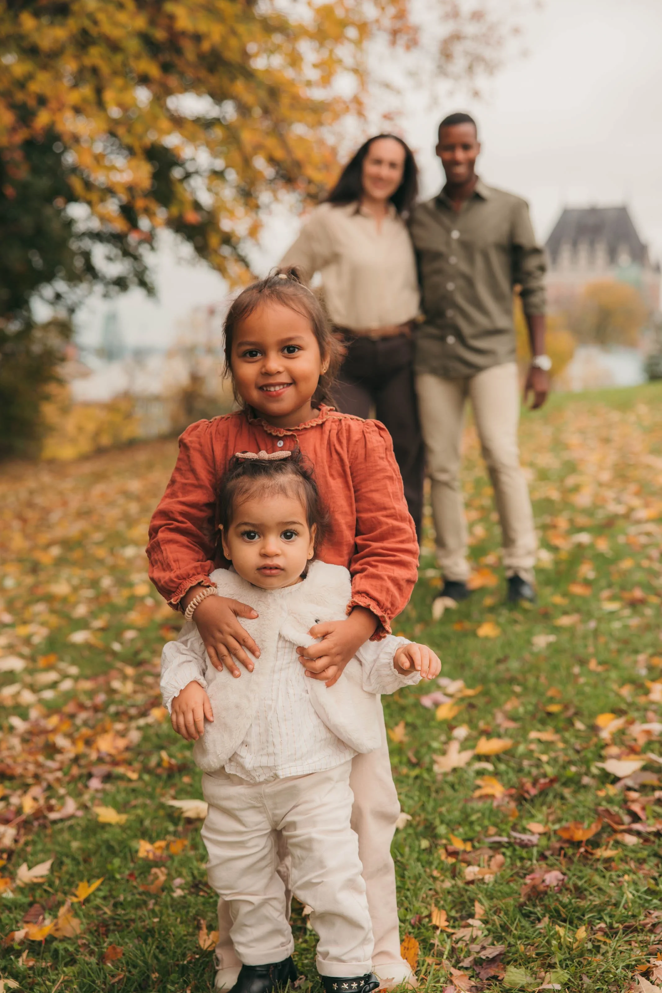 famille automne vieux Quebec