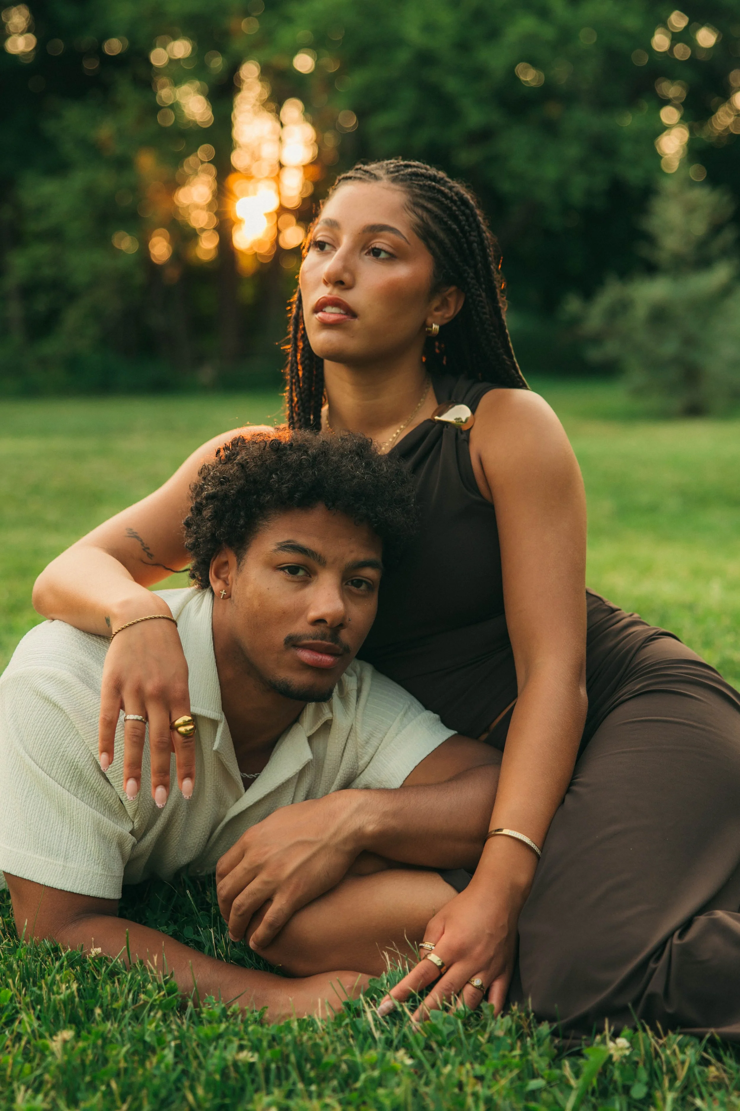 couple golden hour
