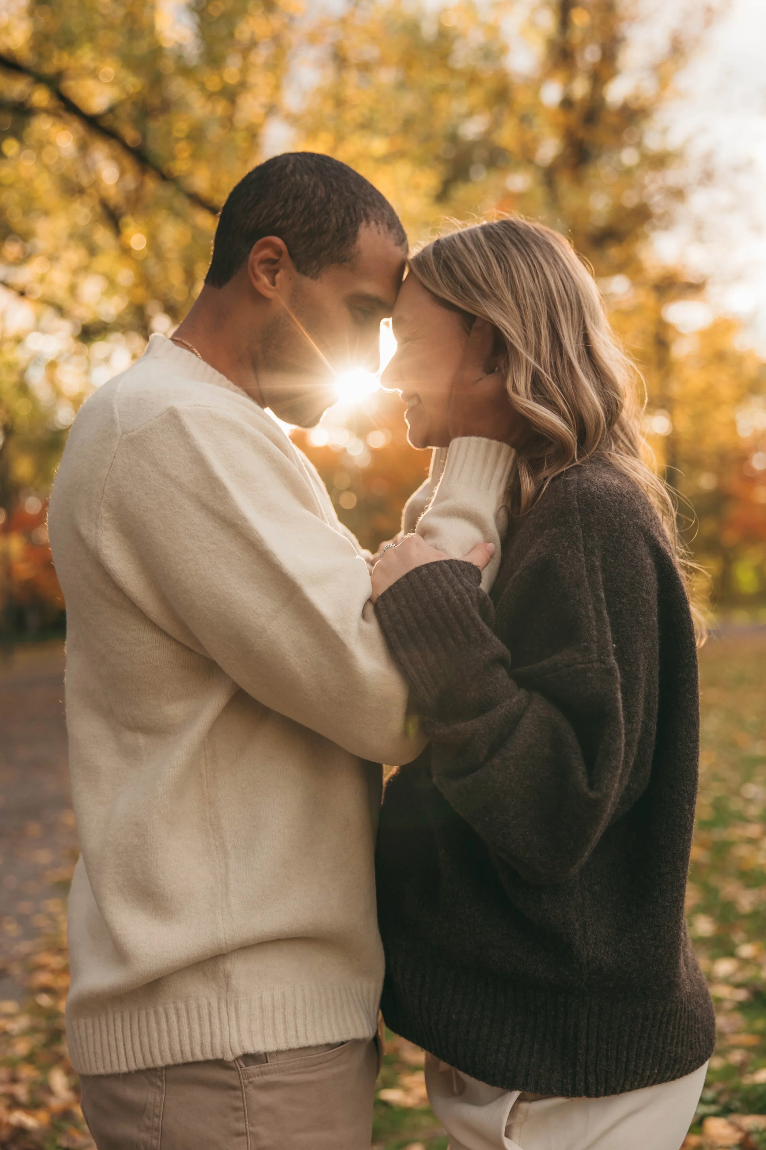 couple automne golden hour