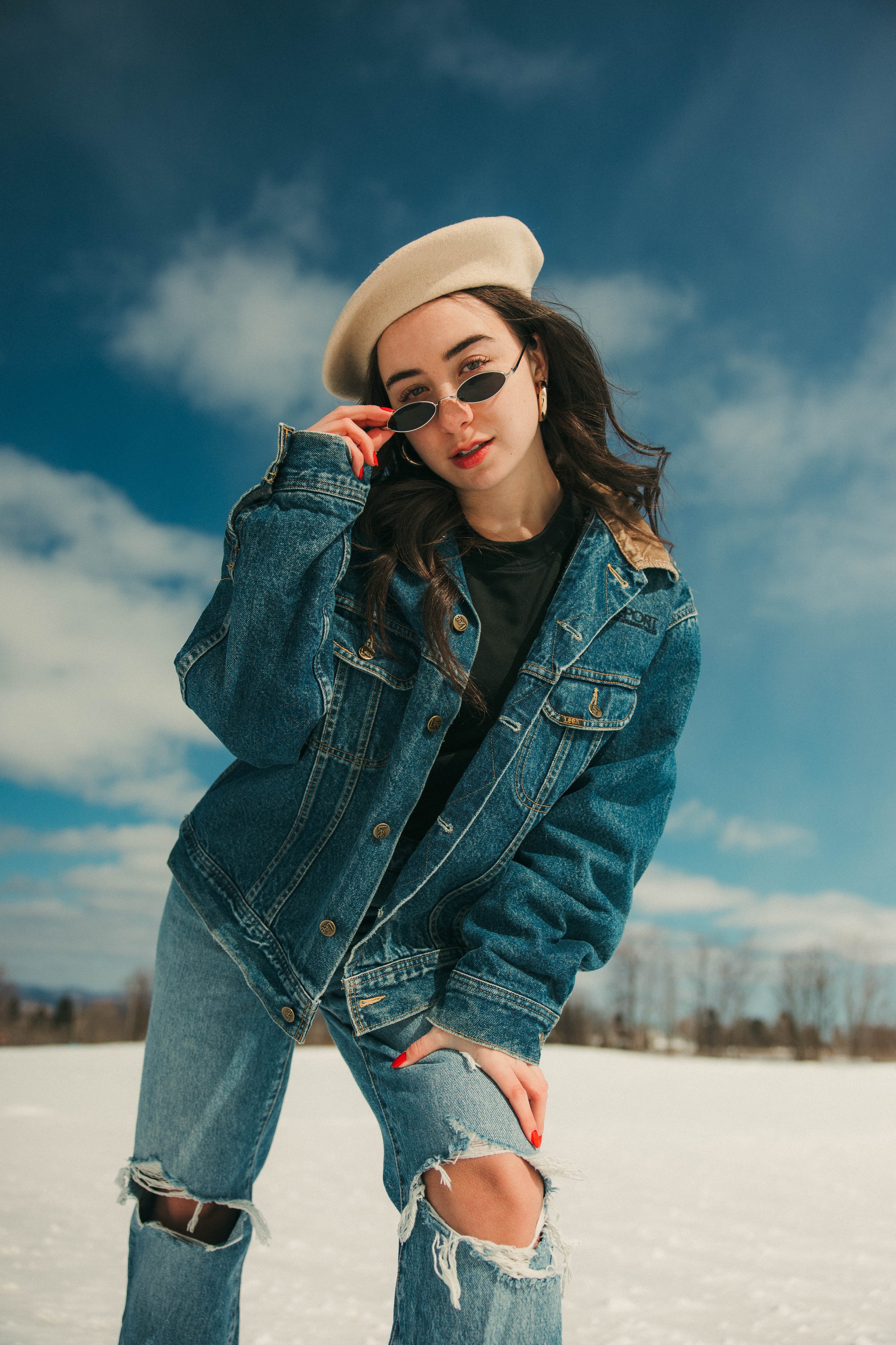 photo portrait créative hiver