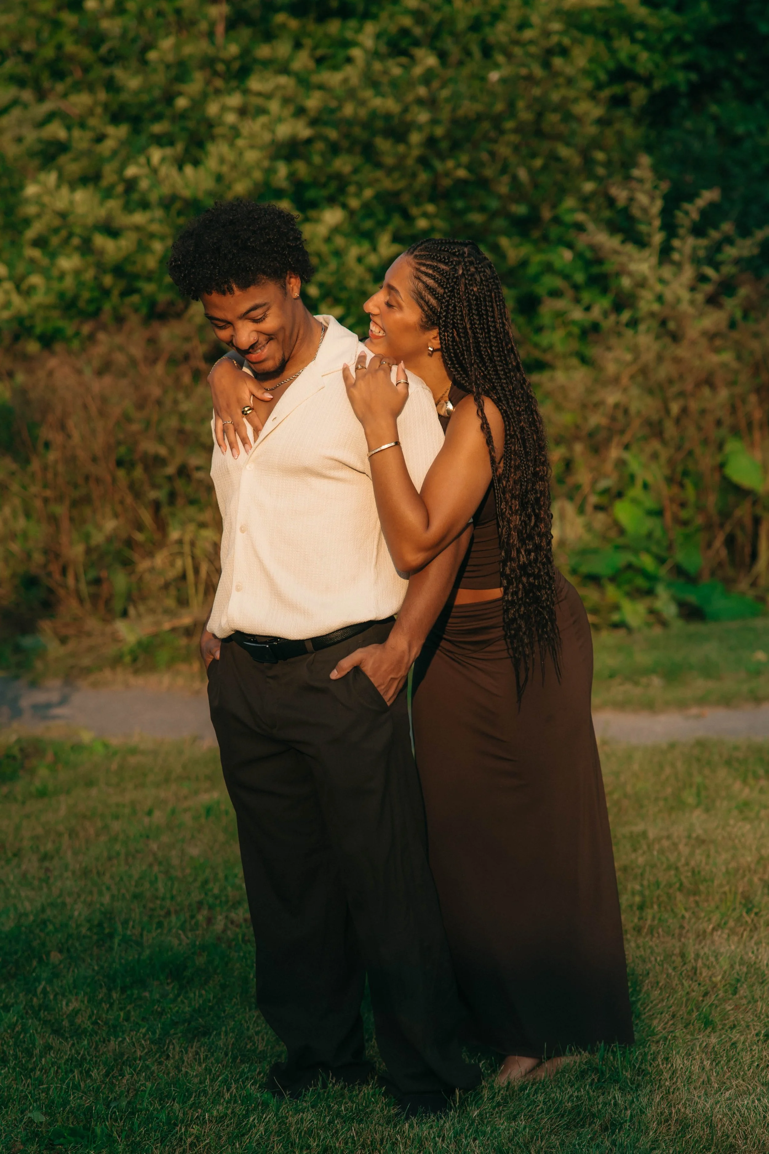 couple golden hour