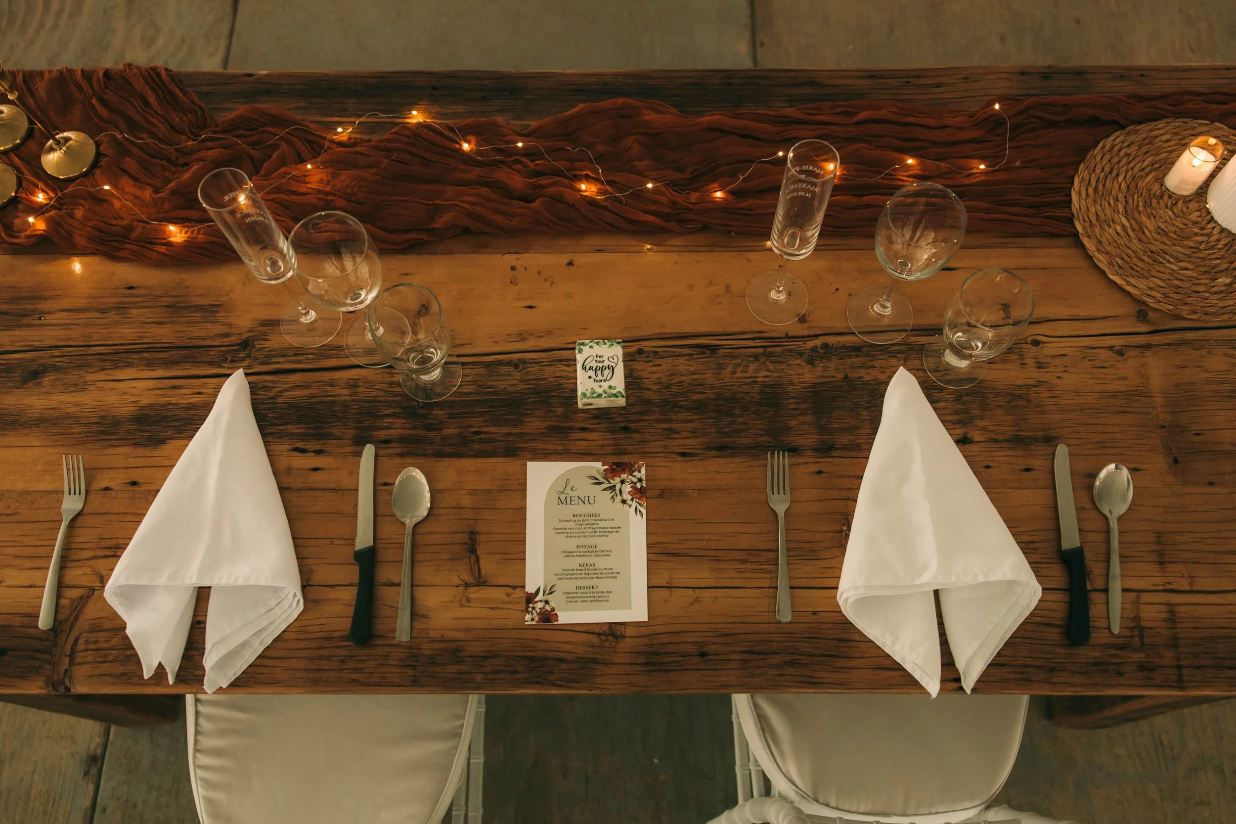 table des mariés