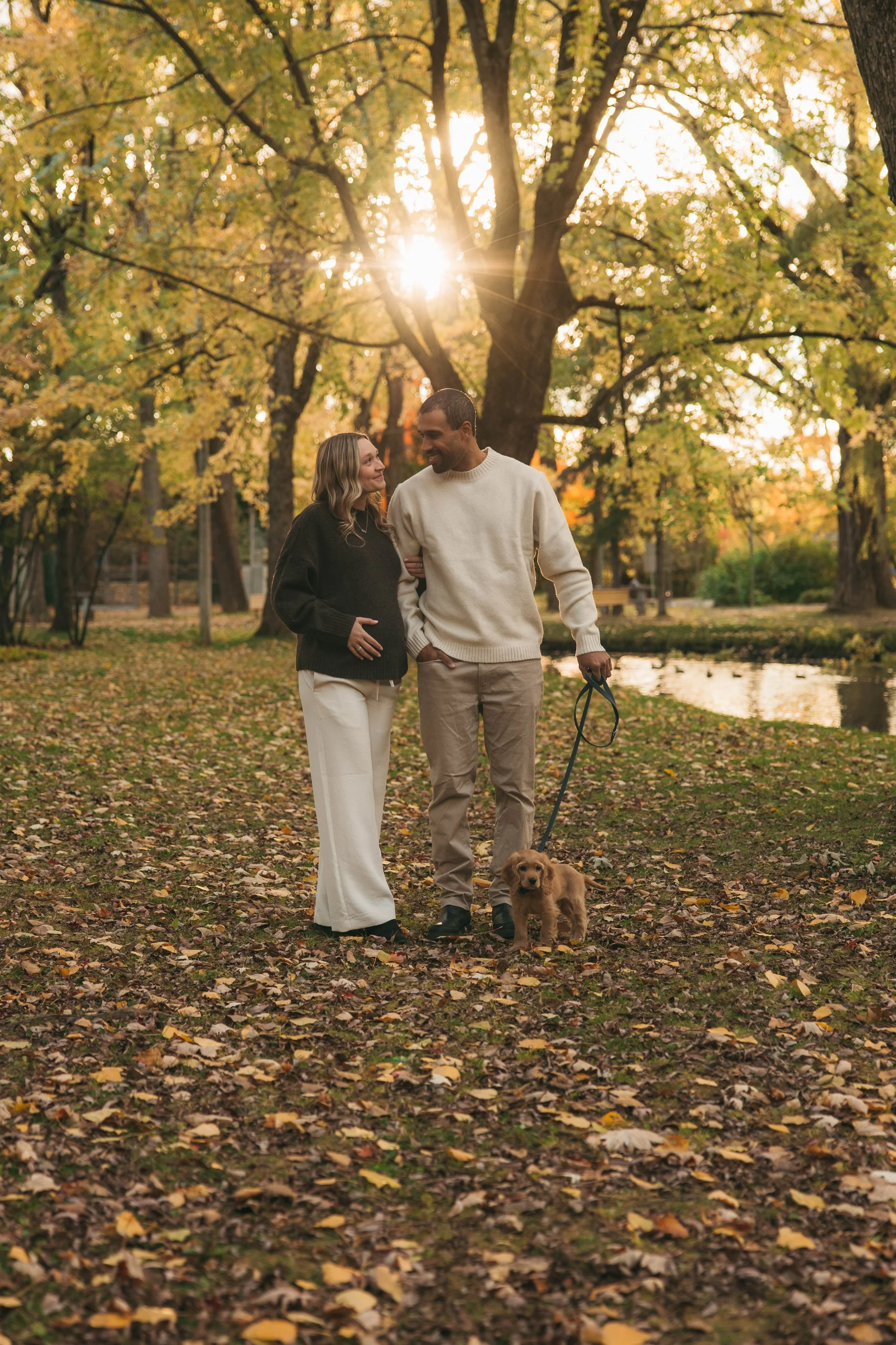 couple automne golden hour