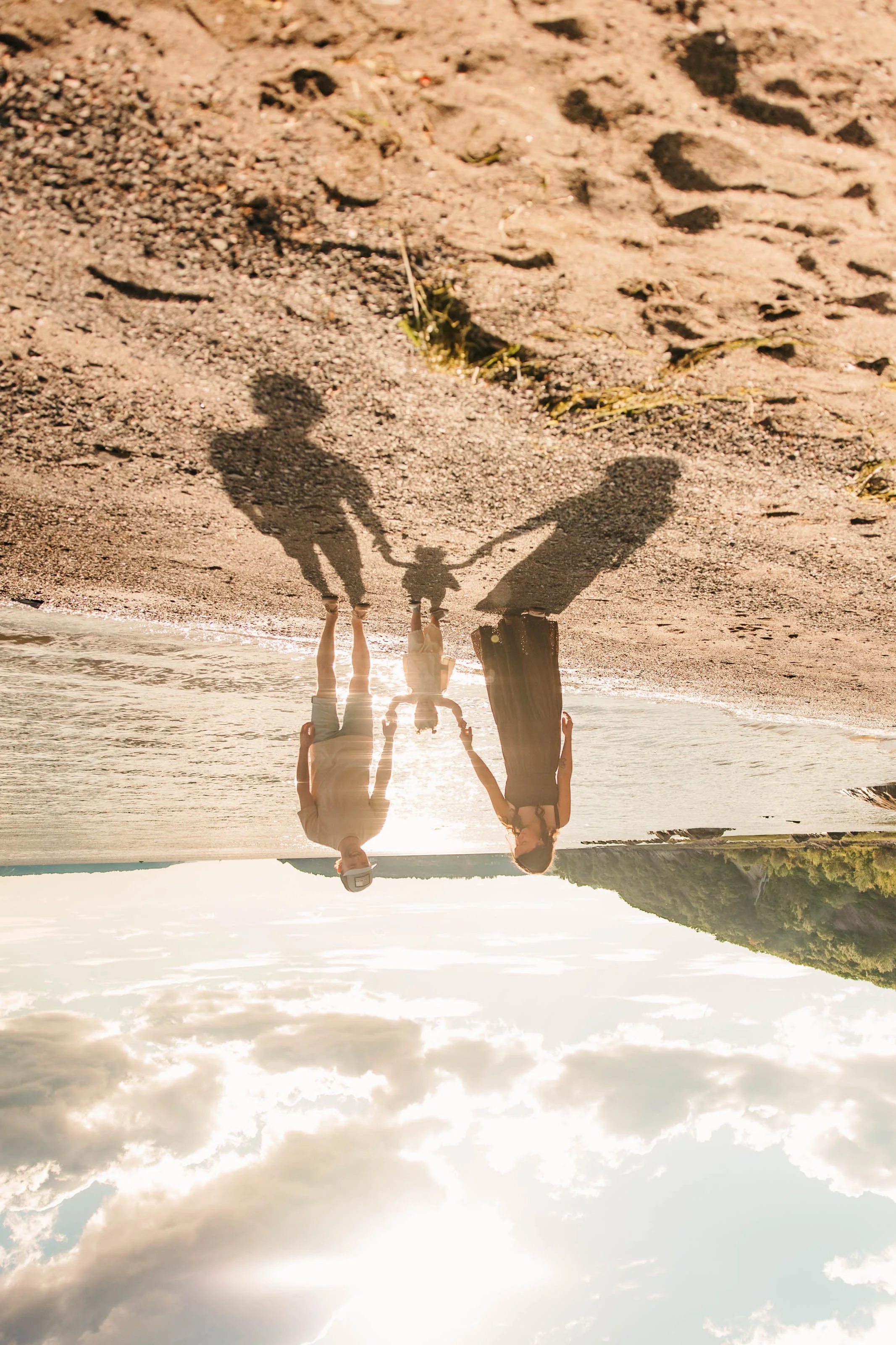 ombre famille plage