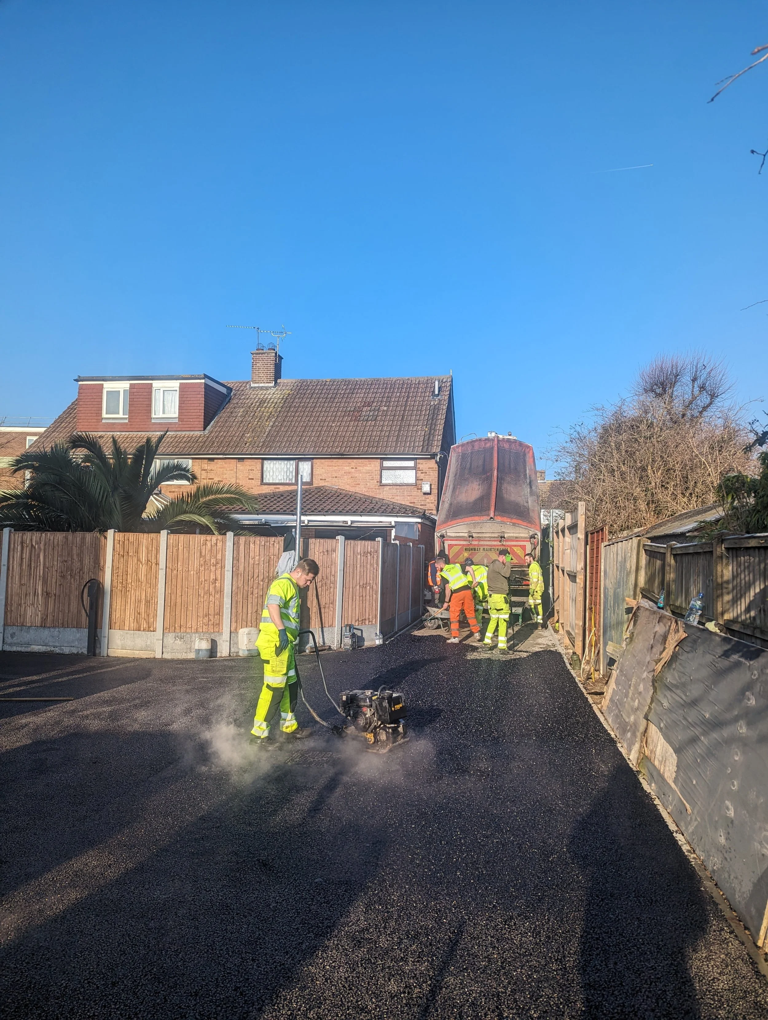 permeable tarmac car park for new build development east london essex