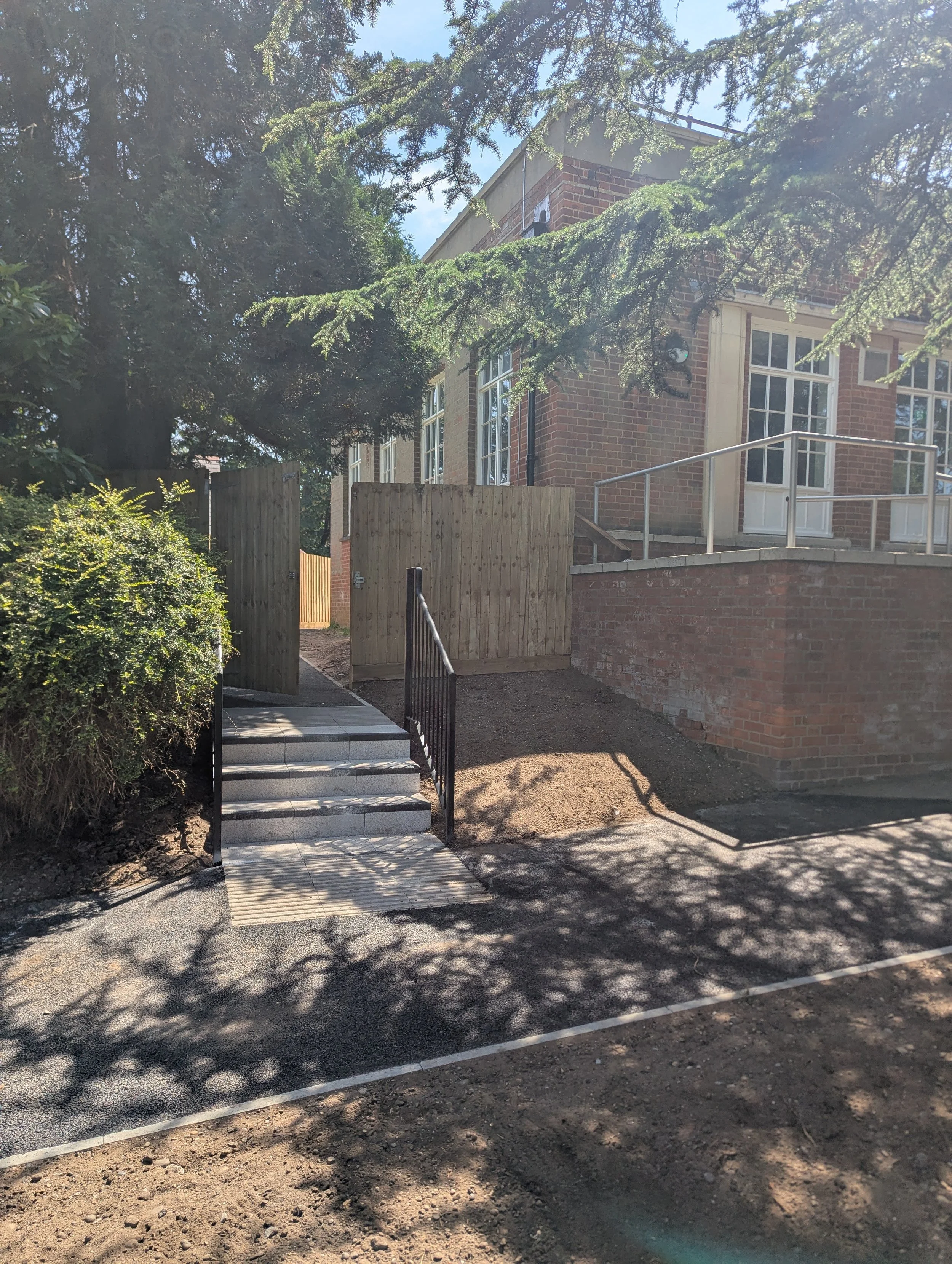 new tarmac and concrete steps cryodon listed building