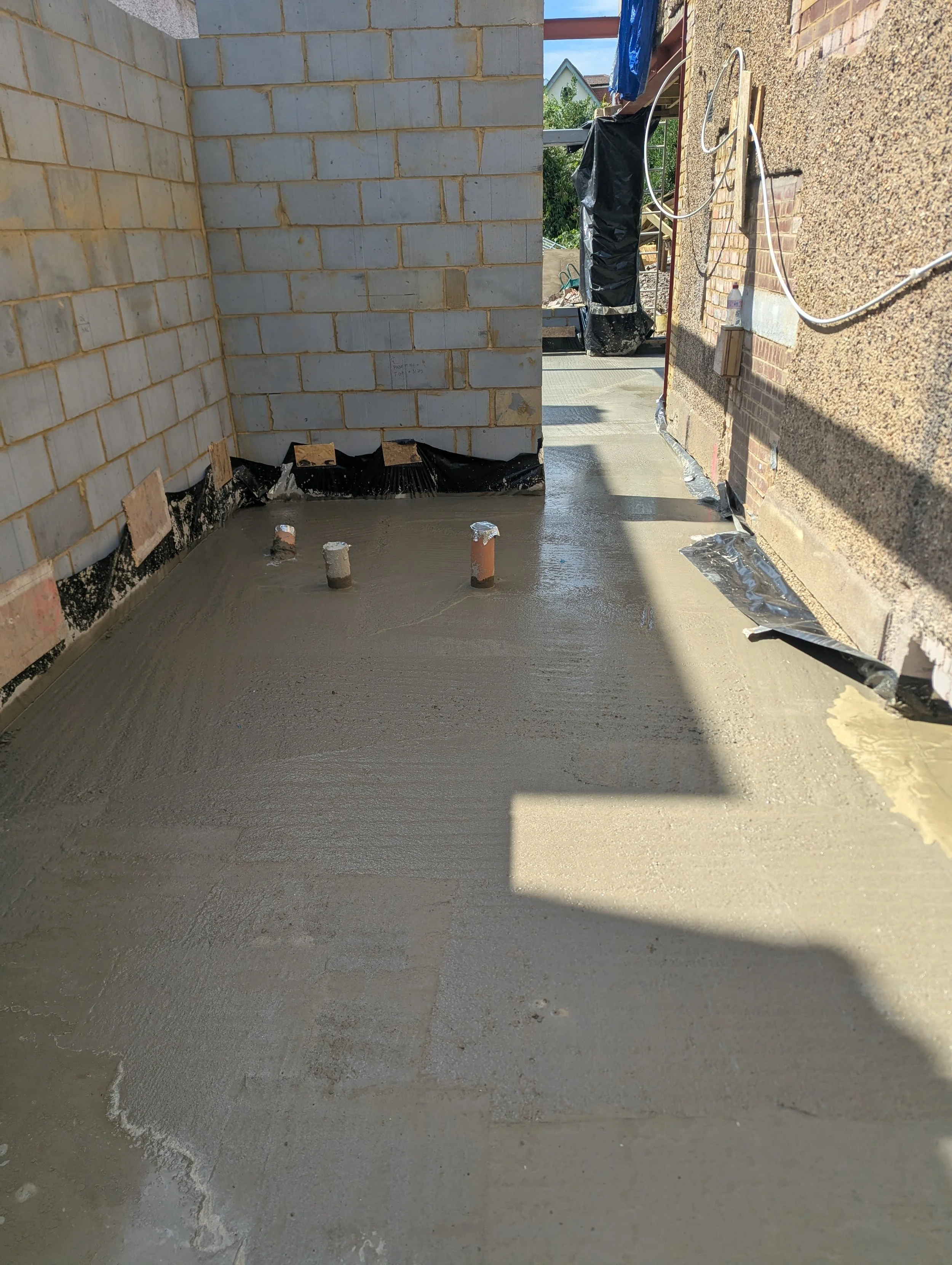 finchley extension new concrete oversite