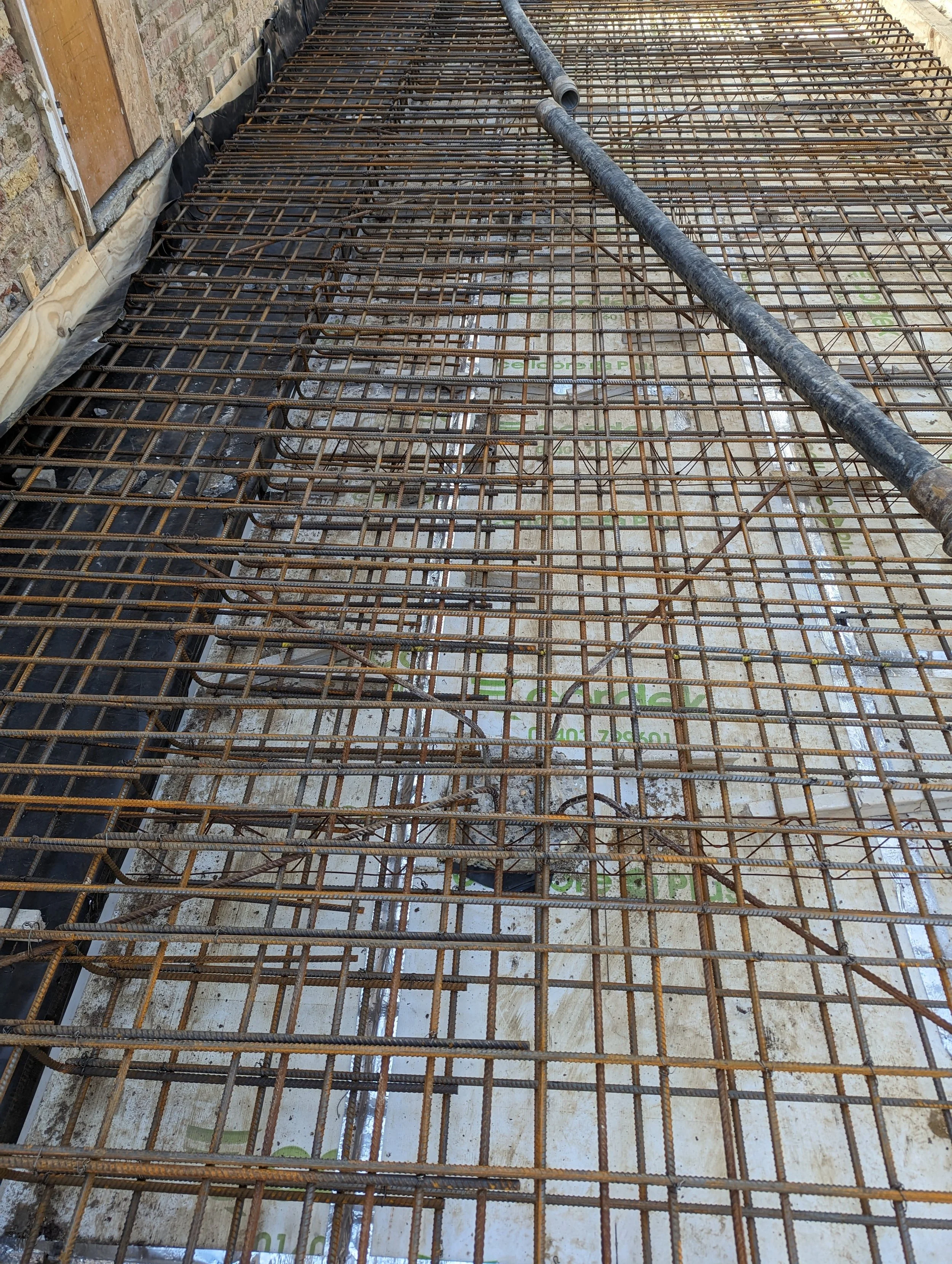 reinforcement piled raft slab extension chingford