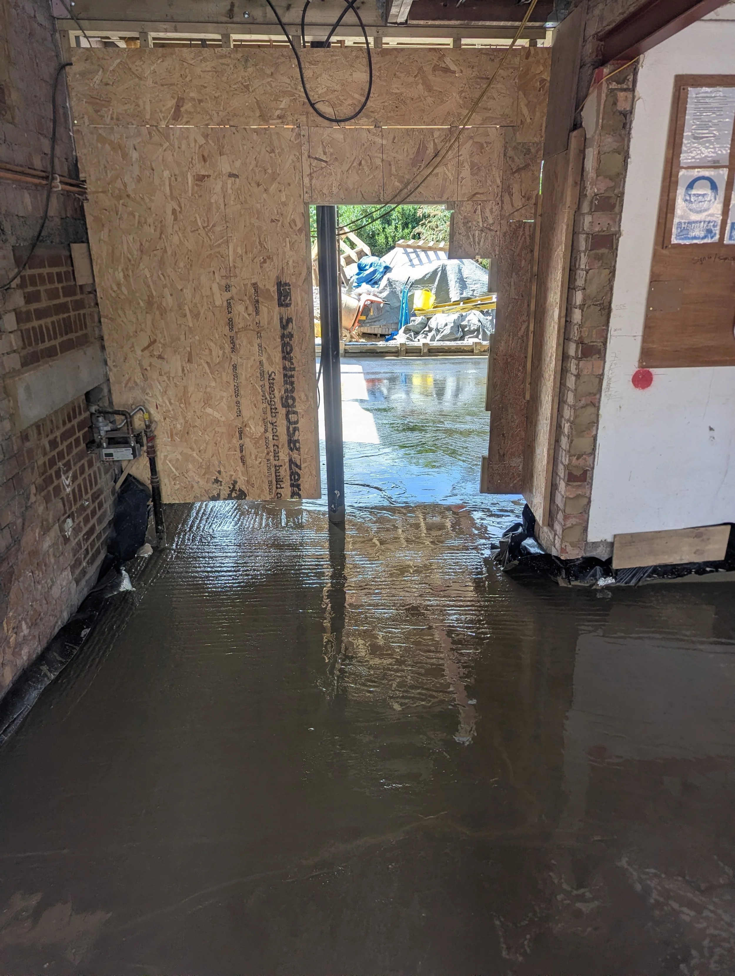 finchley extension concrete poured