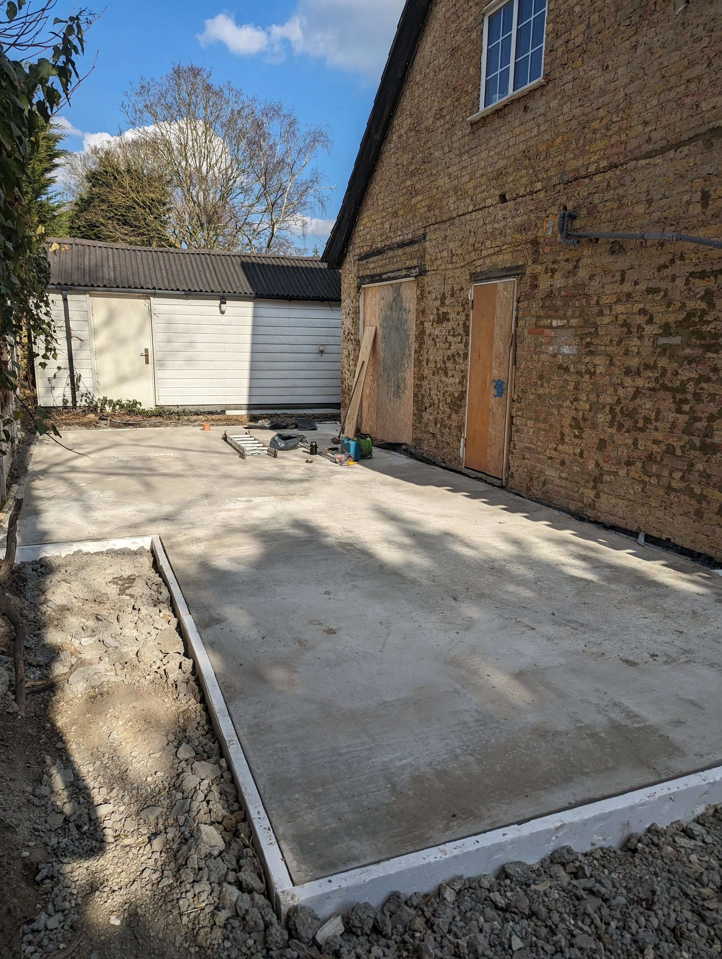 completed piled raft slab extension chingford