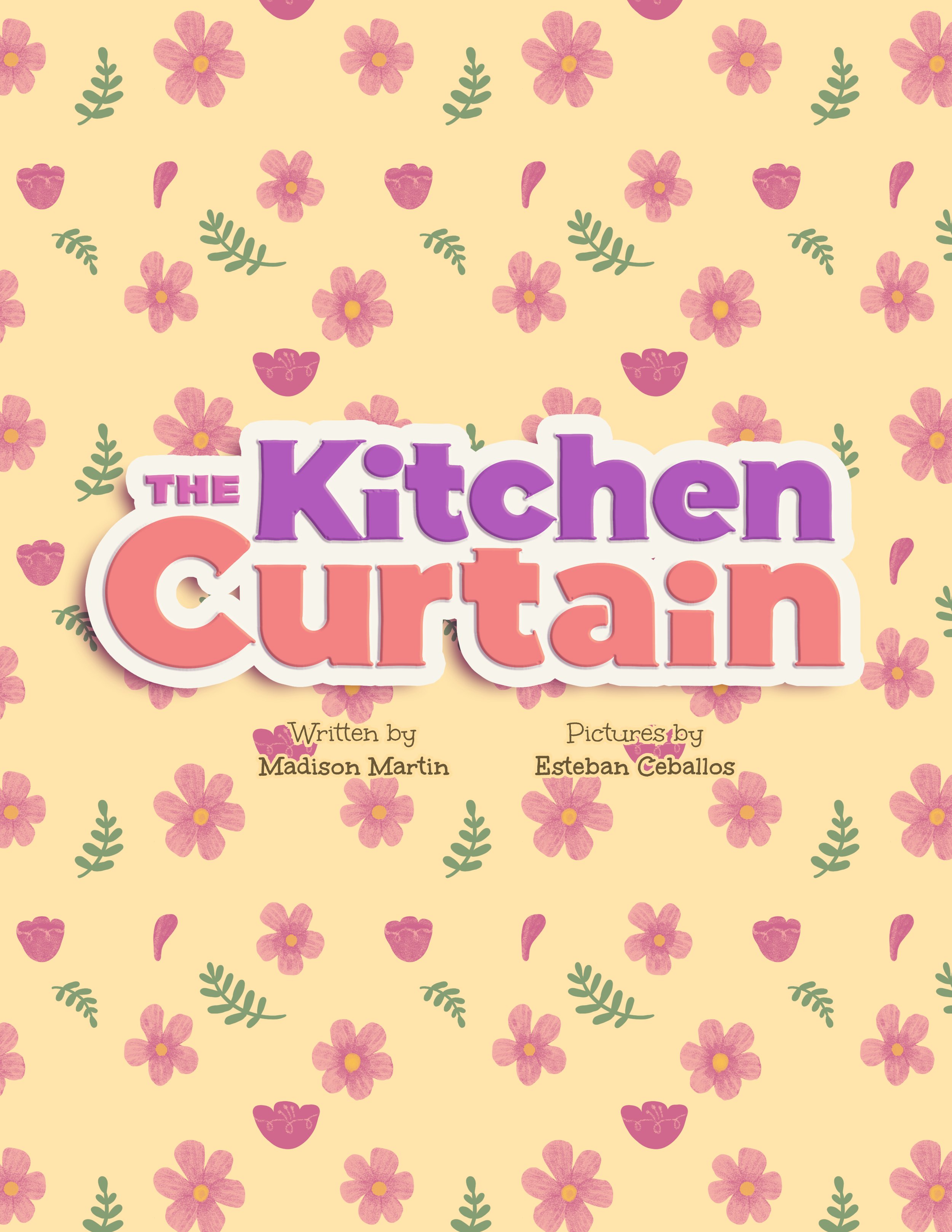 Expressive character design and storyboard layout for The Kitchen Curtain children's book by Esteban Ceballos