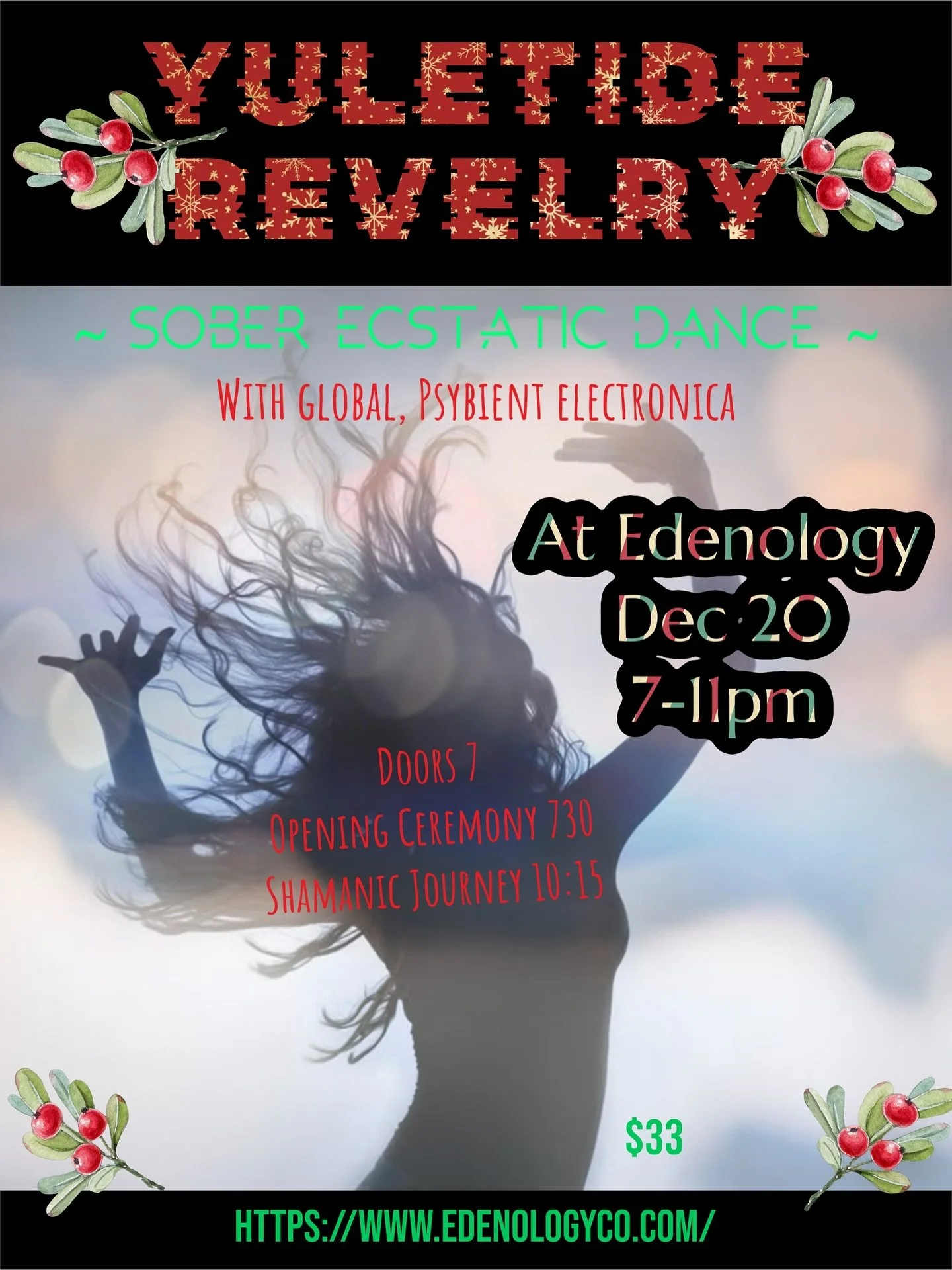❤️❄️ WINTER SOLSTICE YULETIDE REVELRY 
Ecstatic Dance + Ceremony + Nourishment
Saturday, December 20th | Doors 7pm

On the longest night of the year &hellip; we dance our prayers into the dark &amp; awaken the returning light.
Join us for a night of 