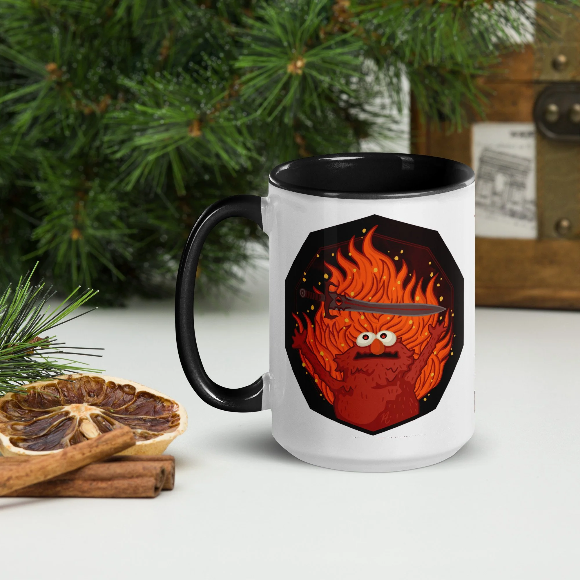 Burning Elmo - 15oz Mug