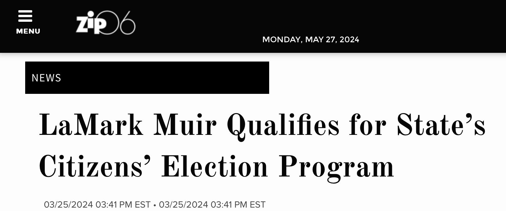 Citizen's Election Program Qualificaton PR