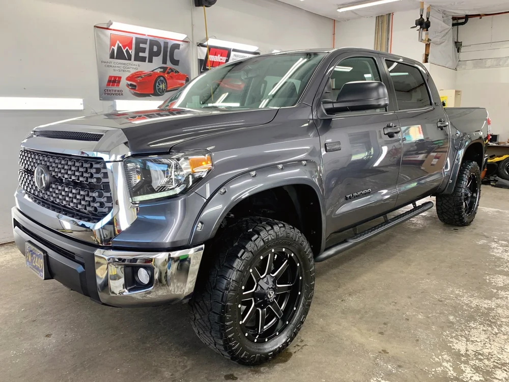 Grey Toyota Tundra pickup after a full detail package