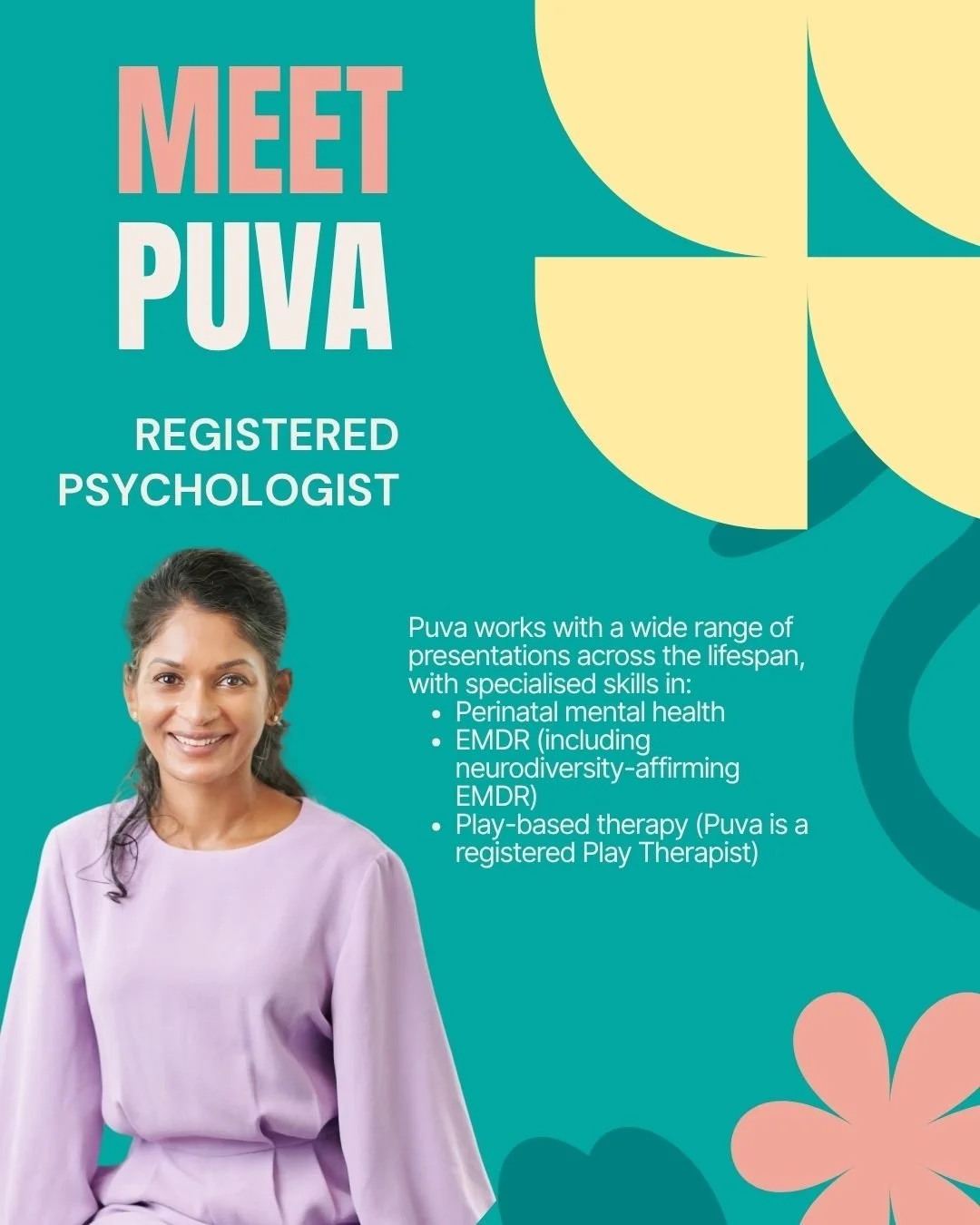 We&rsquo;re so excited to share that Coolangatta Psychology has welcomed a new psychologist to the team &mdash; the wonderful Puva, who brings a wealth of experience and a warm, affirming approach to her work with clients across the lifespan, from ea