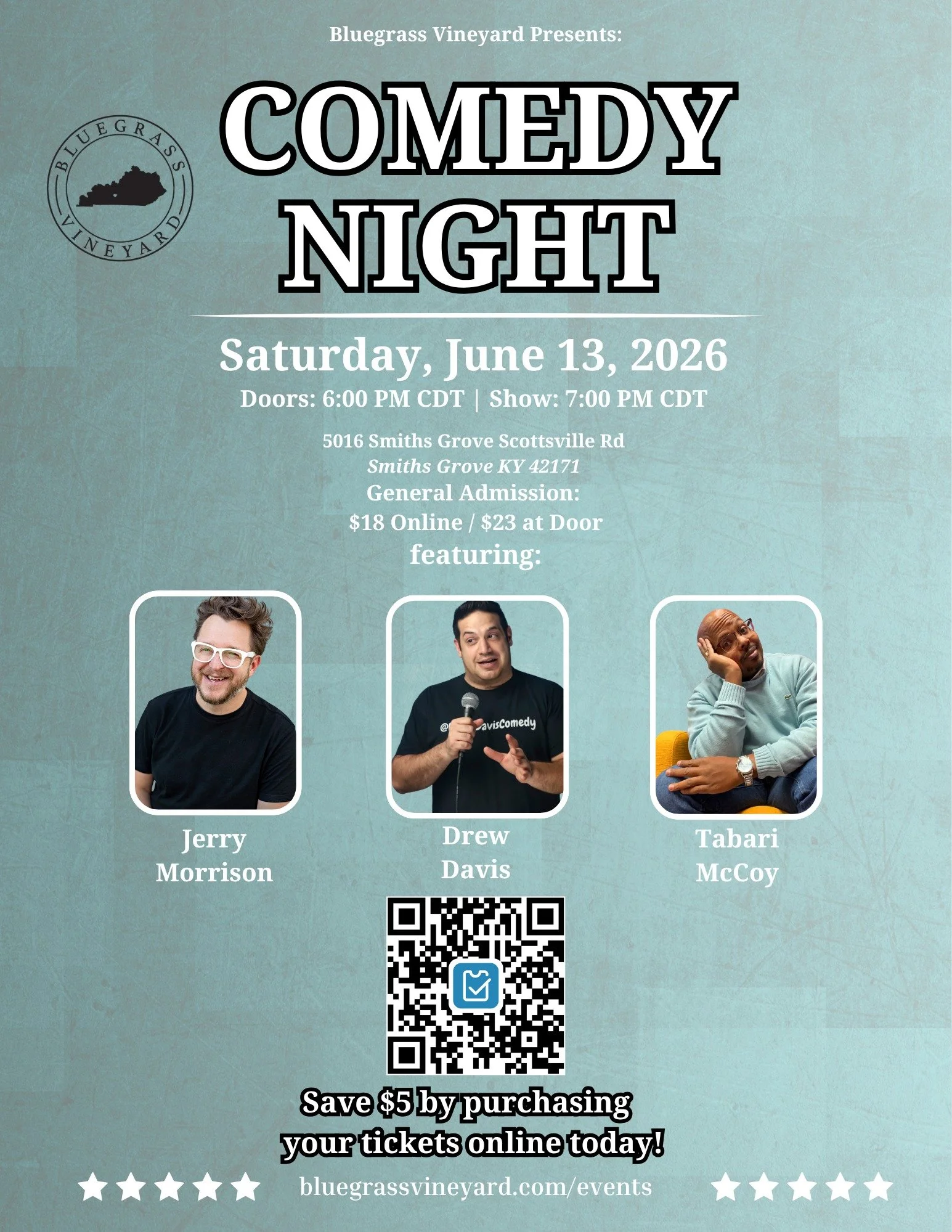 Comedy Night @ Bluegrass Vineyard