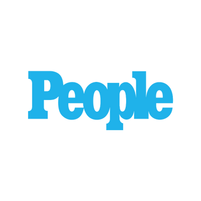 People magazine logo in blue and black.