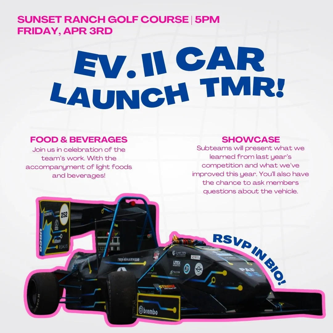 Car launch ready. What we learned, what we built, what&rsquo;s next. 🏁 RSVP IN BIO!
Friday, April 3rd | 5pm | Sunset Ranch Golf Course

Come join us! 
#ubcomotorsports #carlaunch #ubcokanagan