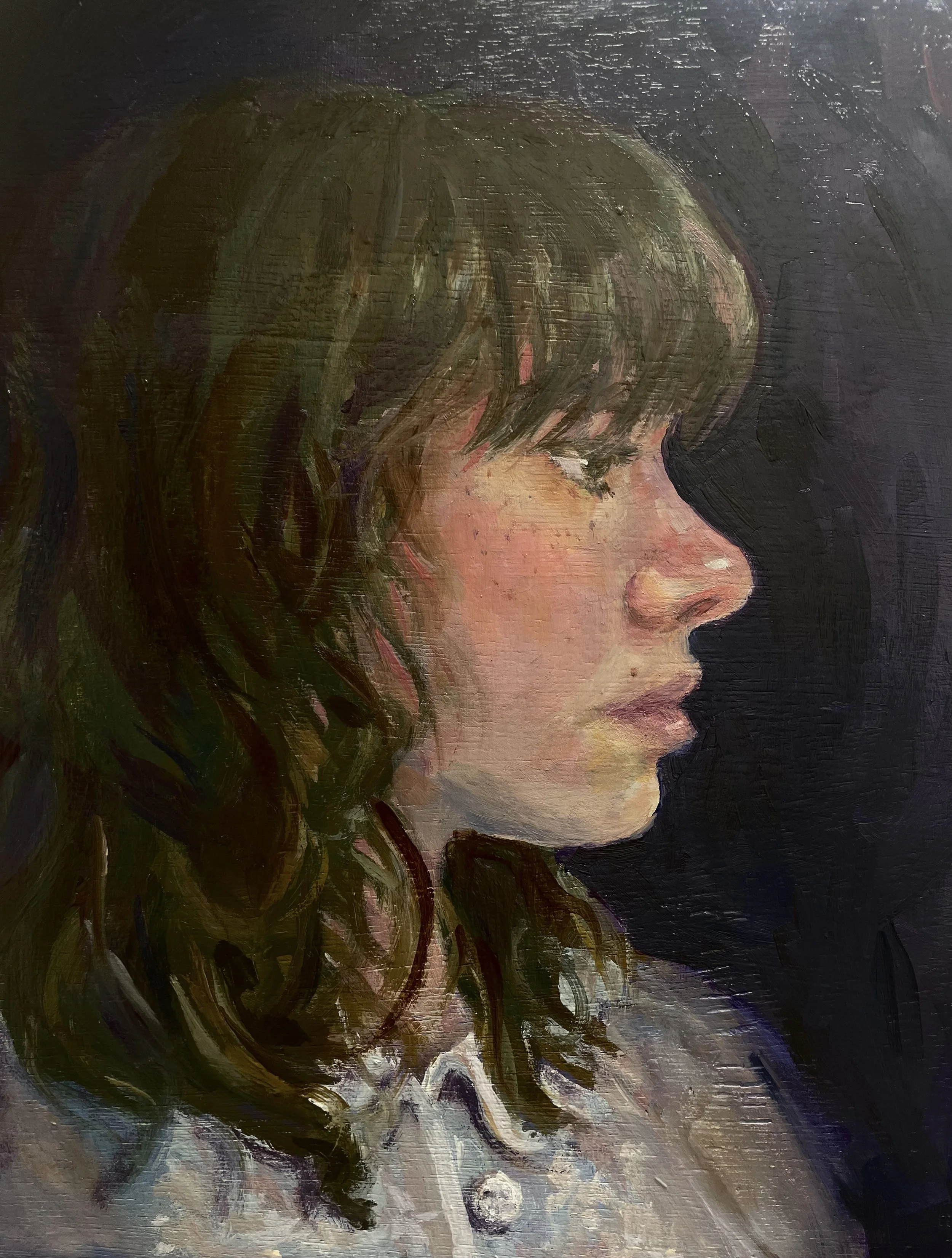 "Self Portrait" Oil on wood panel 2026