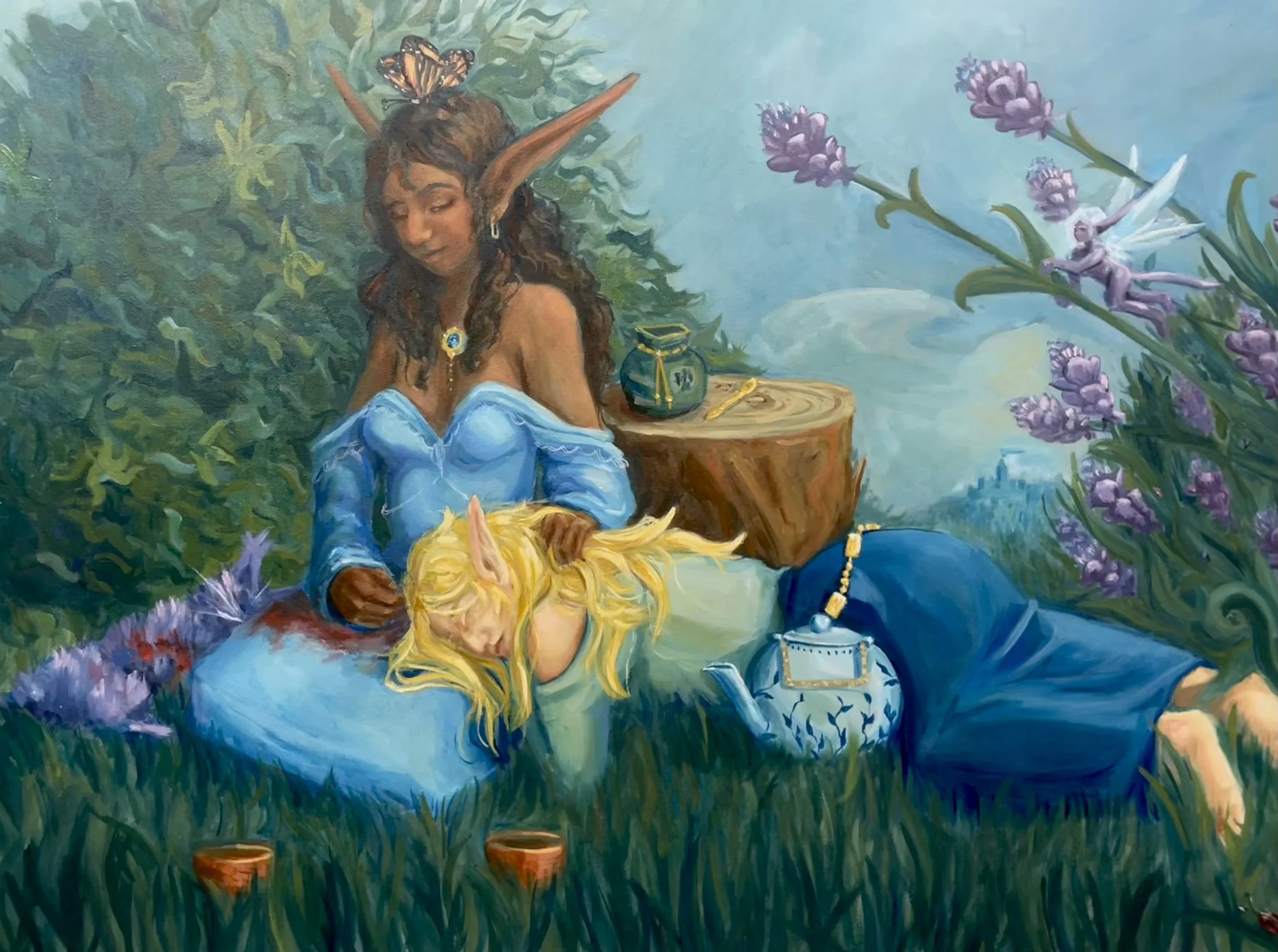 "Tea Elf pt.5 Oblivious" 2026 Oil on Canvas