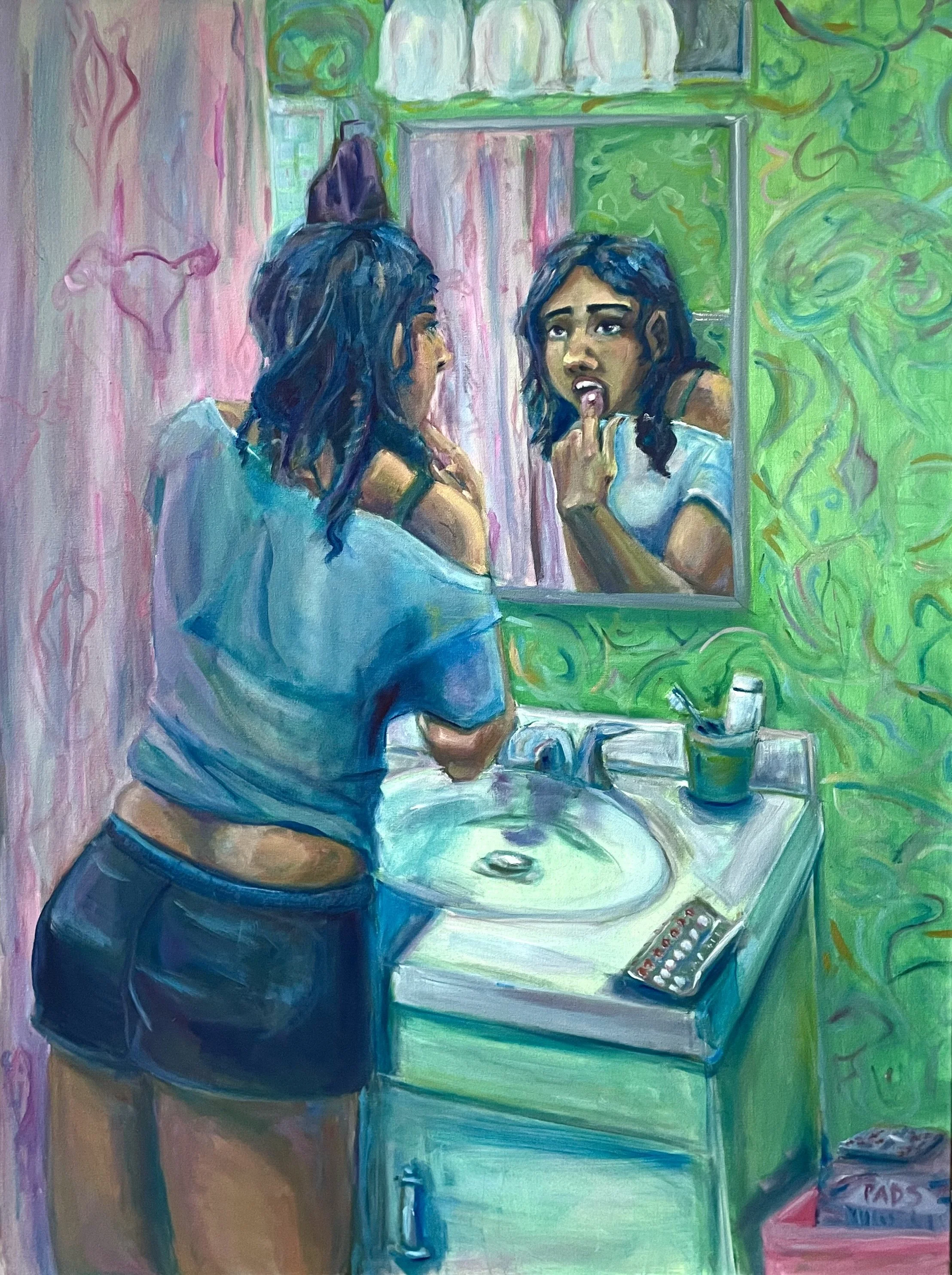 "The Pill" Oil on Canvas 2025